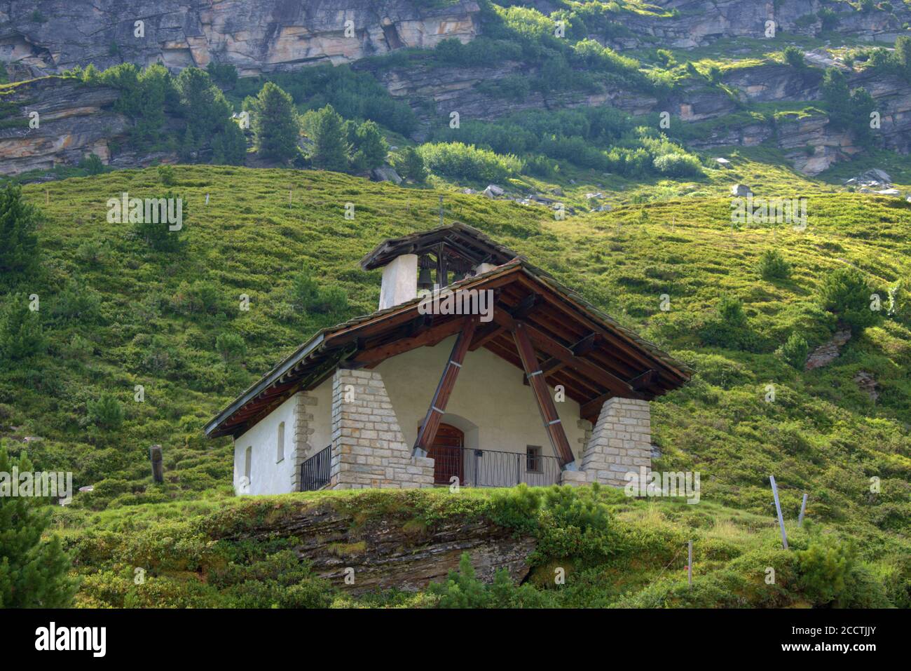 Petite chapelle de Zervreila en Suisse Banque D'Images