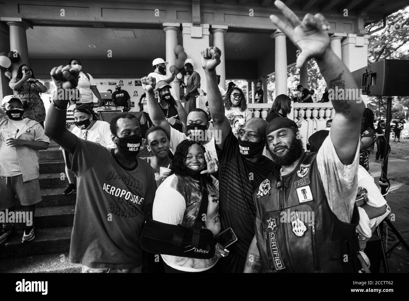 Louisville, Kentucky, États-Unis. 23 août 2020. Présence du Bre-B-Q pendant la deuxième journée de BreonnaCon au parc Shawnee le 23 août 2020 à Louisville, Kentucky, après la mort de Breonna Taylor . ( Credit: Chris Tuite/image Space/Media Punch)/Alamy Live News Banque D'Images