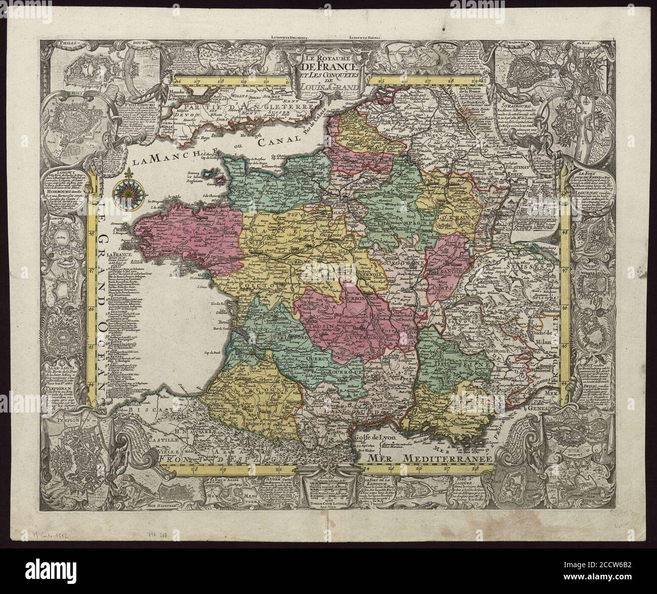 Johann Christofle Steinsberger - Royaume de France et conquêtes de Louis le Grand - 001. Banque D'Images
