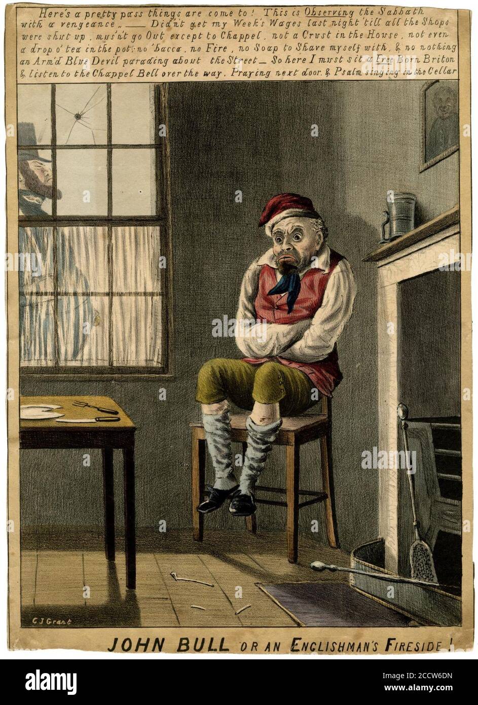 John Bull ou le foyer d'un Anglais ! (BM 1991,1214.21). Banque D'Images