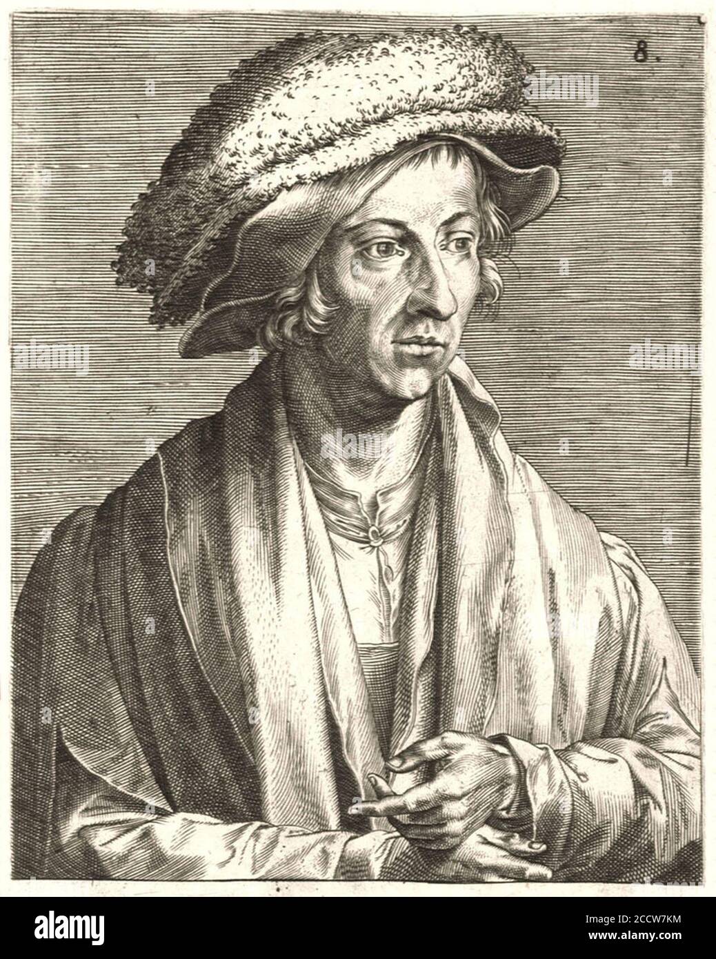 Joachim Patinier par Cornelis Cort 1572. Banque D'Images
