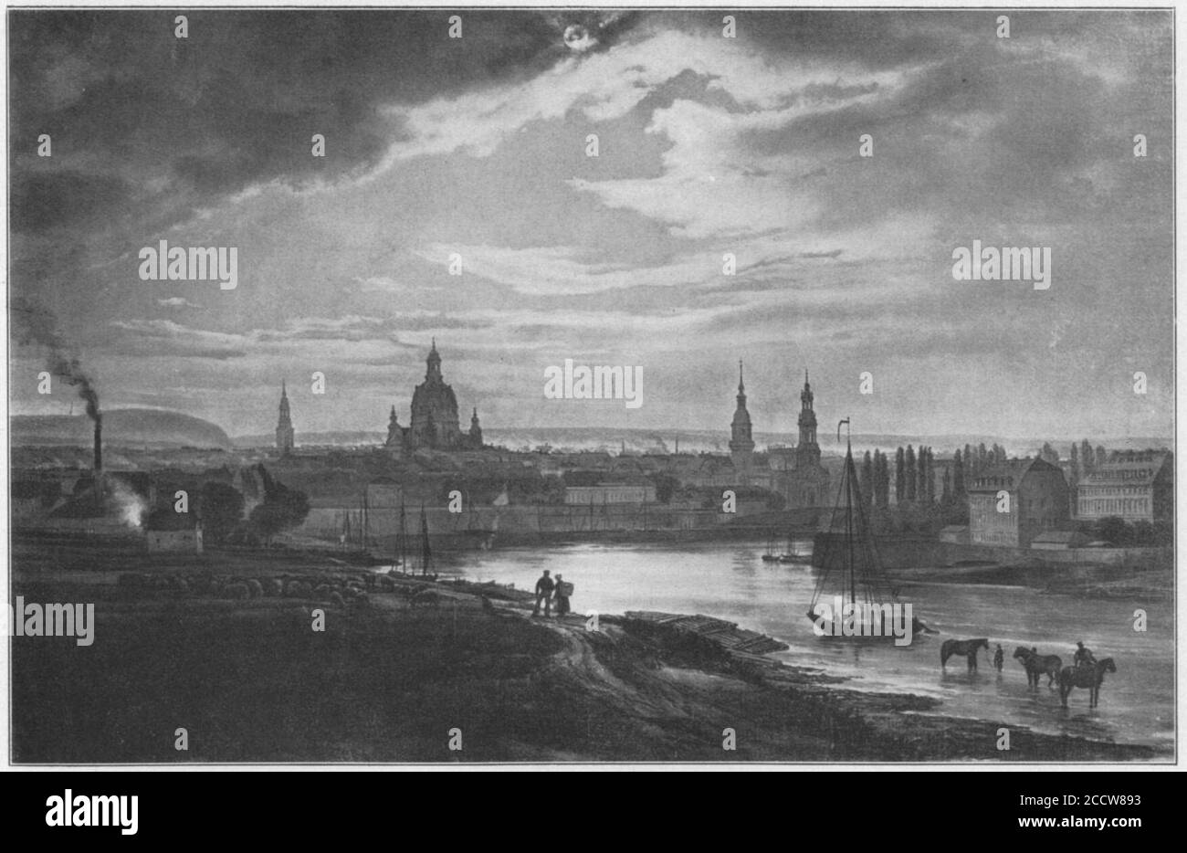 Johan Christian Clausen Dahl Dresde. Banque D'Images