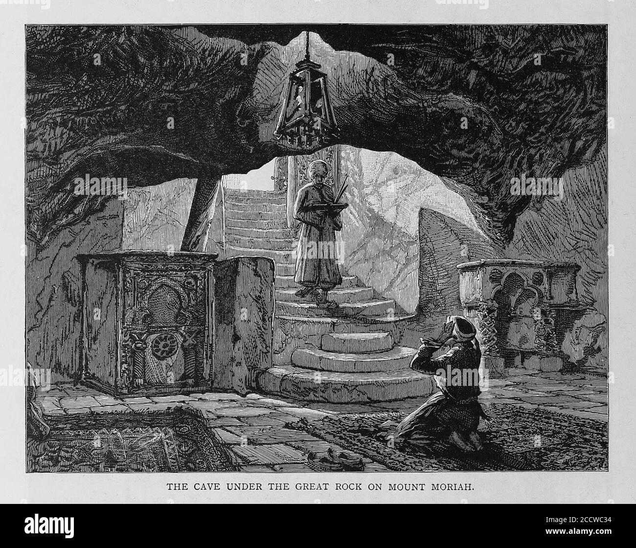 Dôme de la roche de Jérusalem 2 1880. Banque D'Images