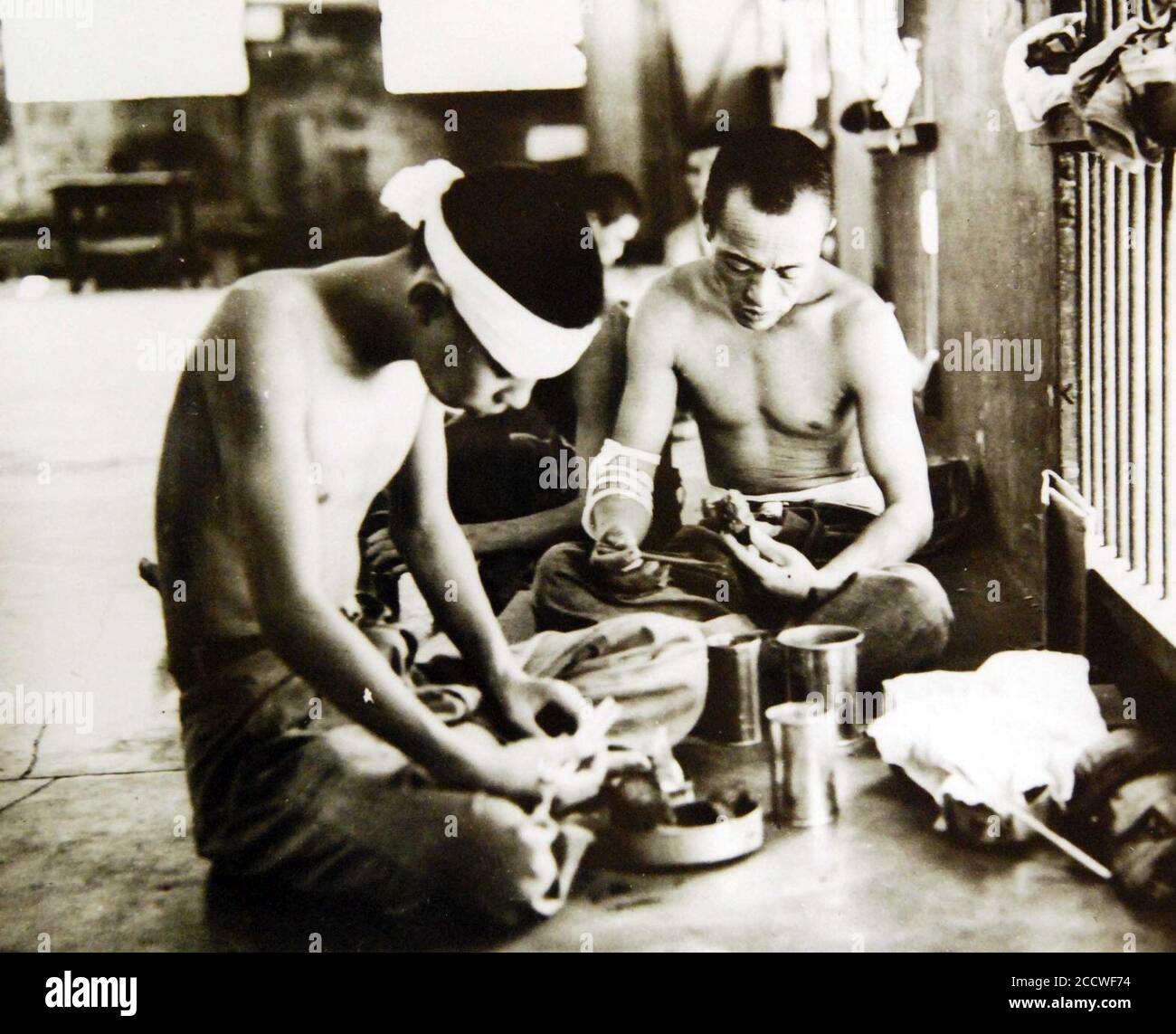 Prisonniers de guerre japonais, Îles Philippines, deuxième Guerre mondiale (34430141336). Banque D'Images