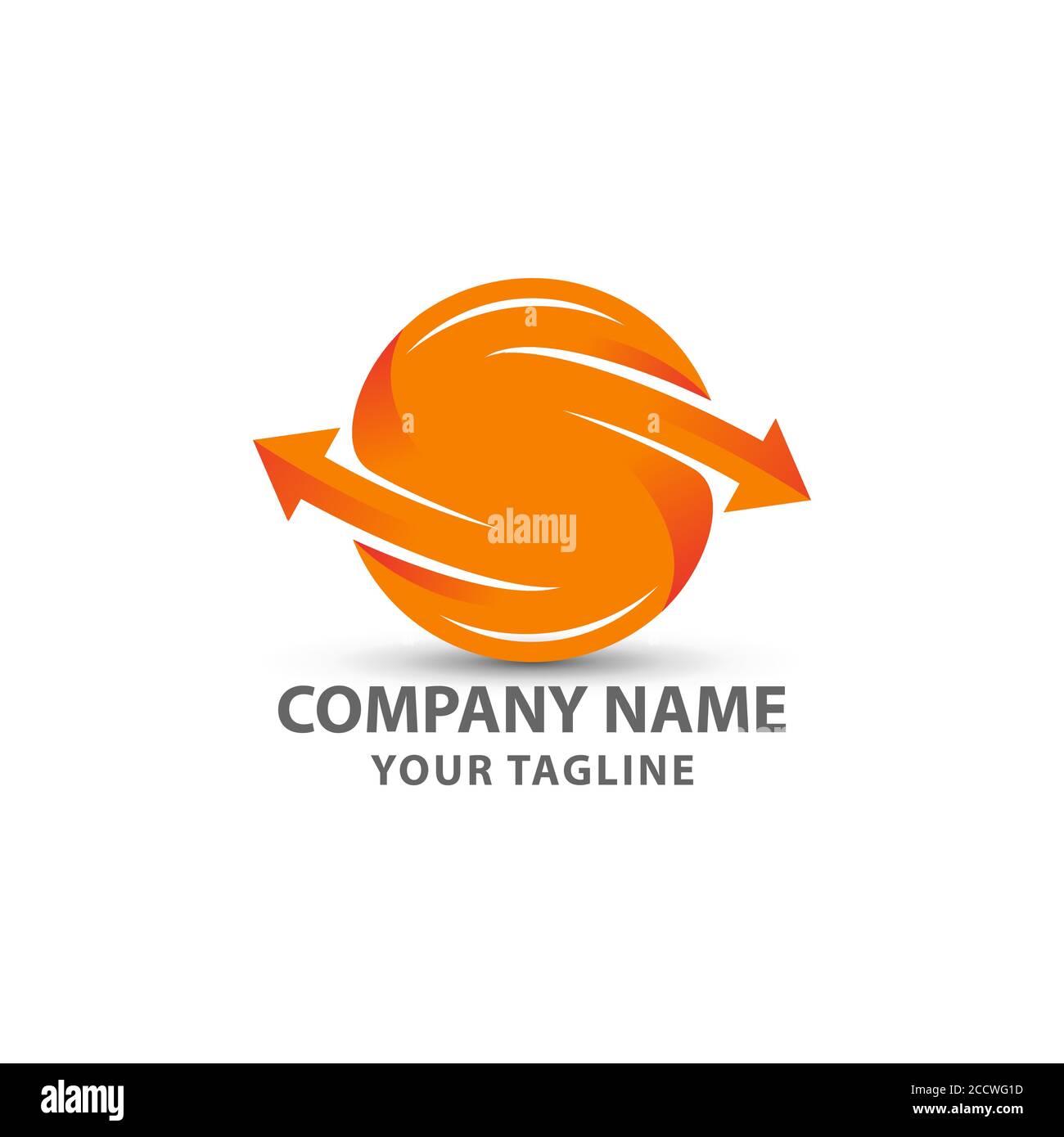 Modèle de logo de flèche circulaire conception vectorielle Illustration de Vecteur