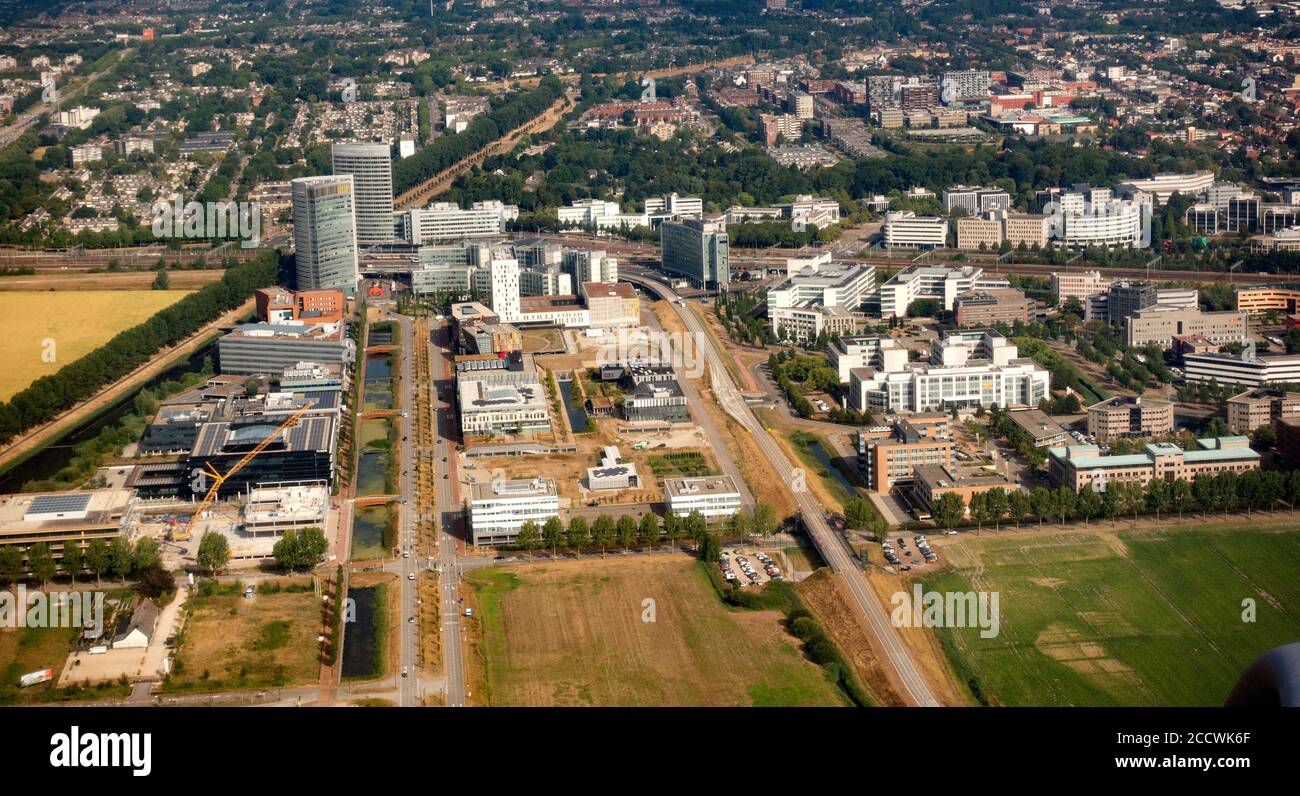 Vue aérienne d'Amsterdam depuis les airs. Amsterdam pays-Bas Banque D'Images