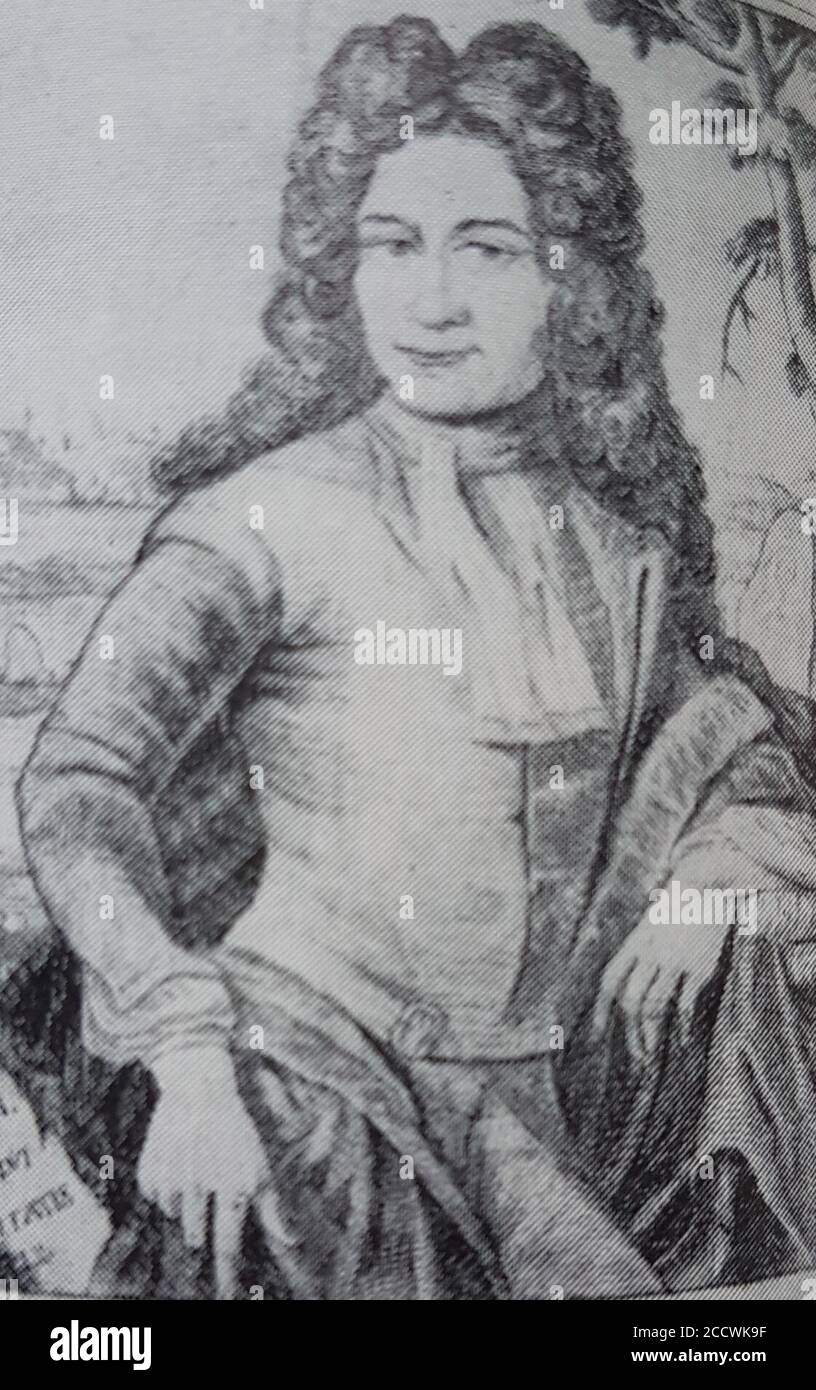 Johan Peringskiöld x Nils Hufwedsson Dal 1706. Banque D'Images
