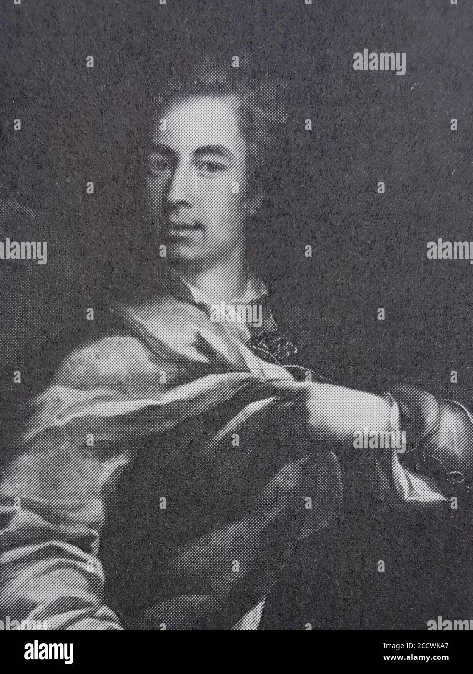 Johan David Swartz självemportätt 1700. Banque D'Images