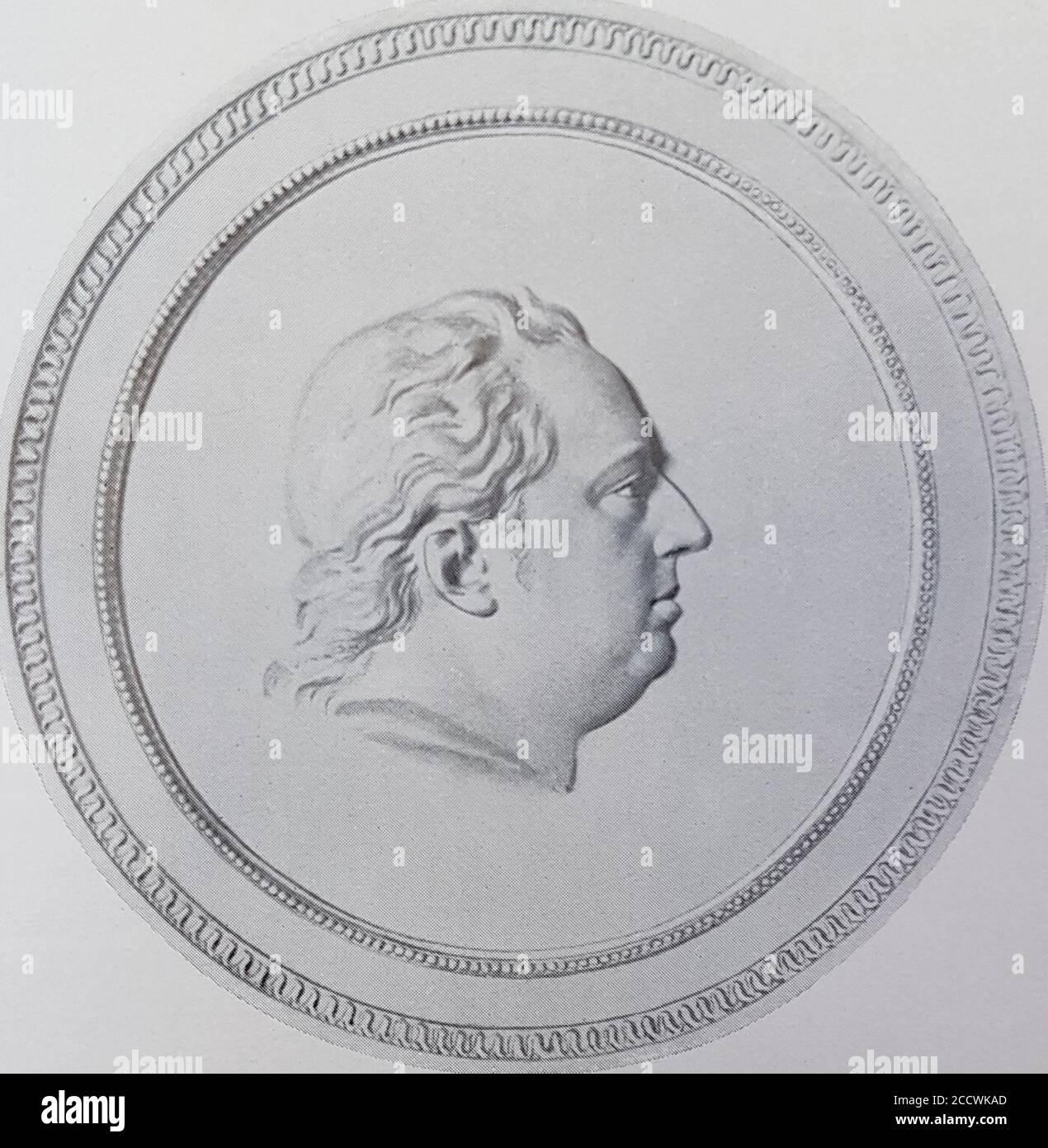 Johan Tobias Sergel självdénätt gips 1794. Banque D'Images