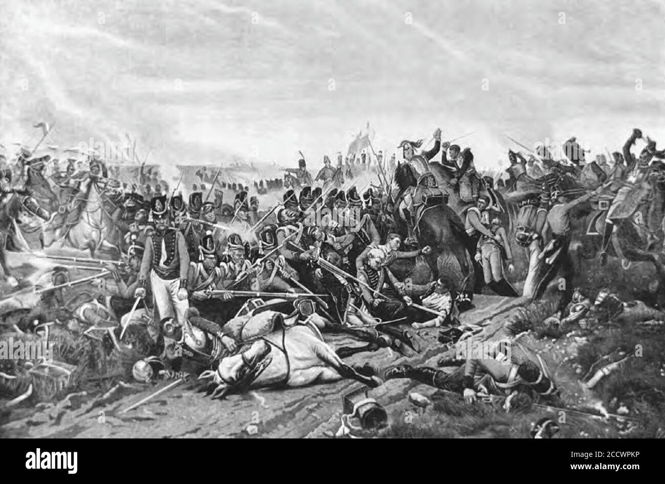 Jazet-bataille de Waterloo. Banque D'Images