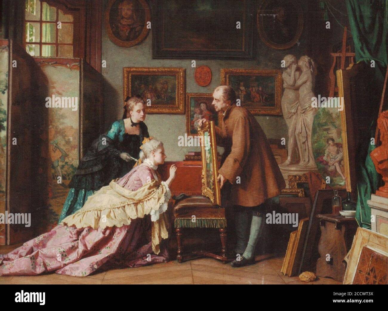 Jean Carolus VISITE du Studio 1889. Banque D'Images