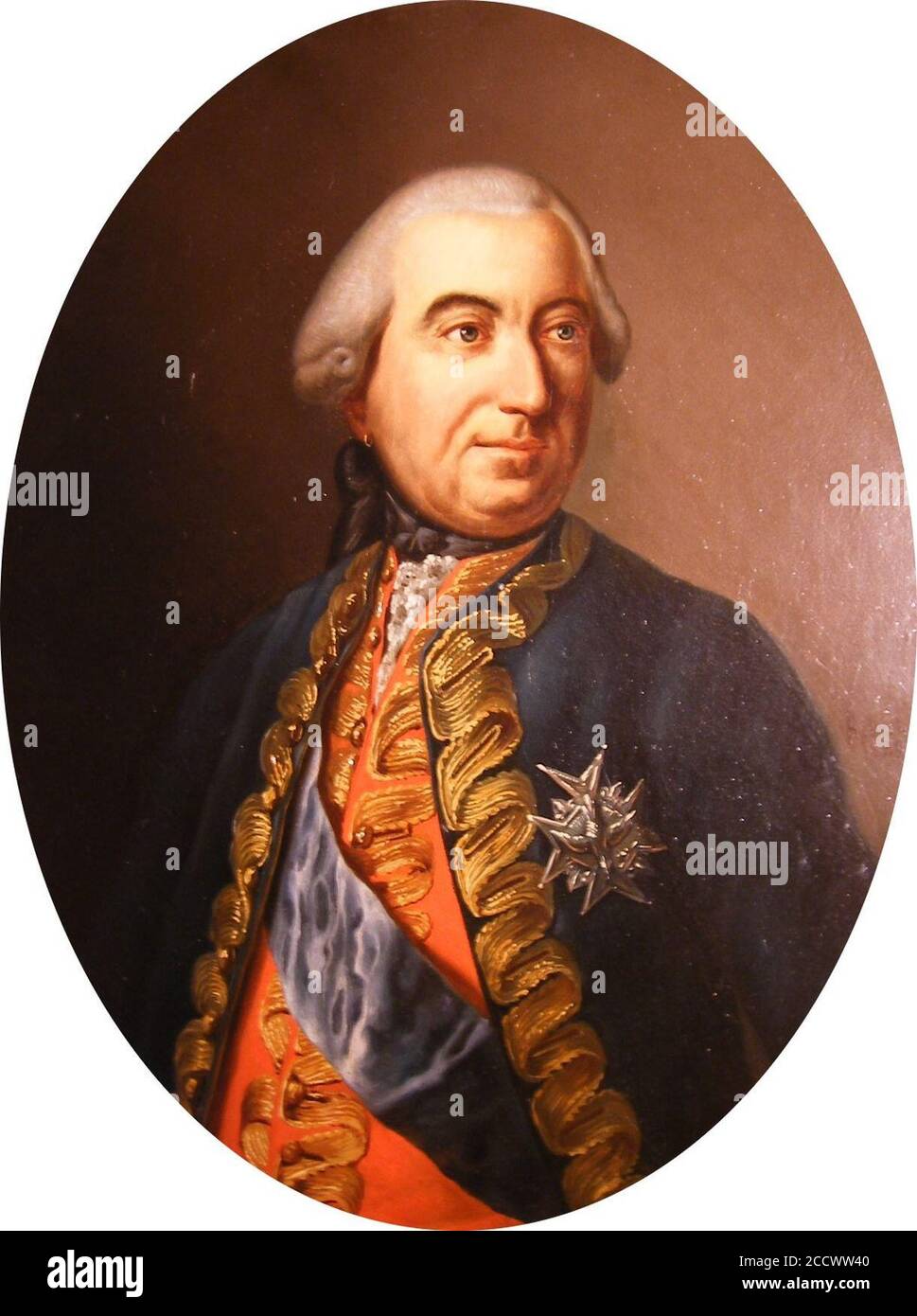 Jean Louis Roger de Rochechouart, marquis de Rochechouart portant l'ordre du Saint-Esprit par un artiste inconnu. Banque D'Images