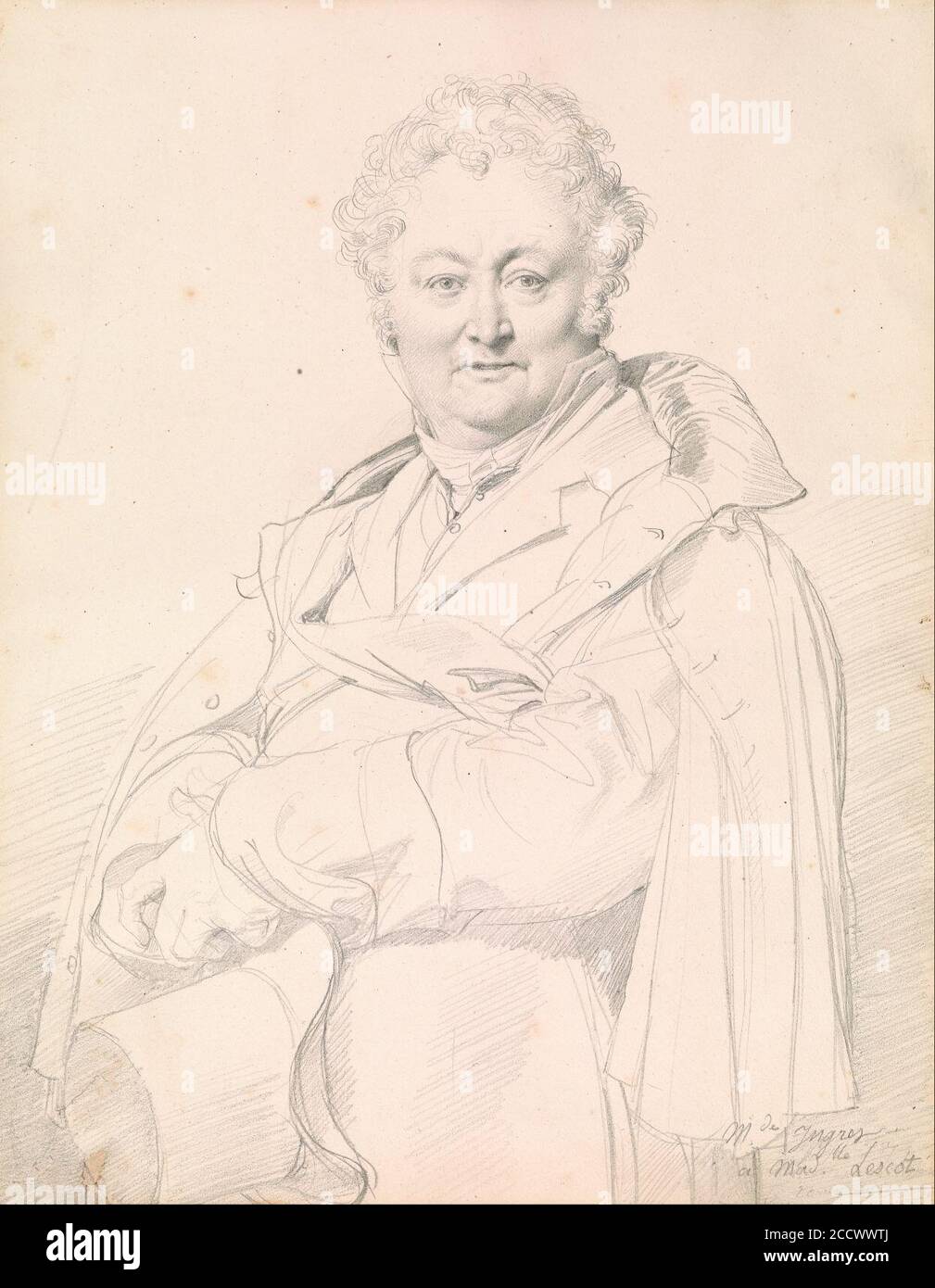 Jean-Auguste-Dominique Ingres - Portrait de Guillaume Guillon-Léthière Banque D'Images