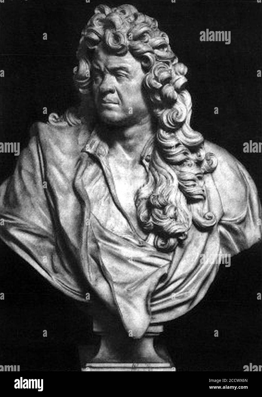 Jean-Baptiste Lully par Antoine Coysevox. Banque D'Images