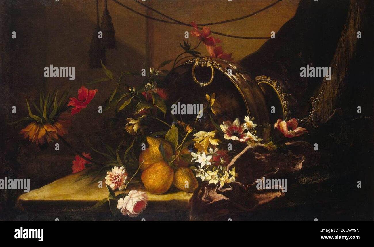 Jean-Baptiste Monnoyer - fruits et fleurs Banque D'Images