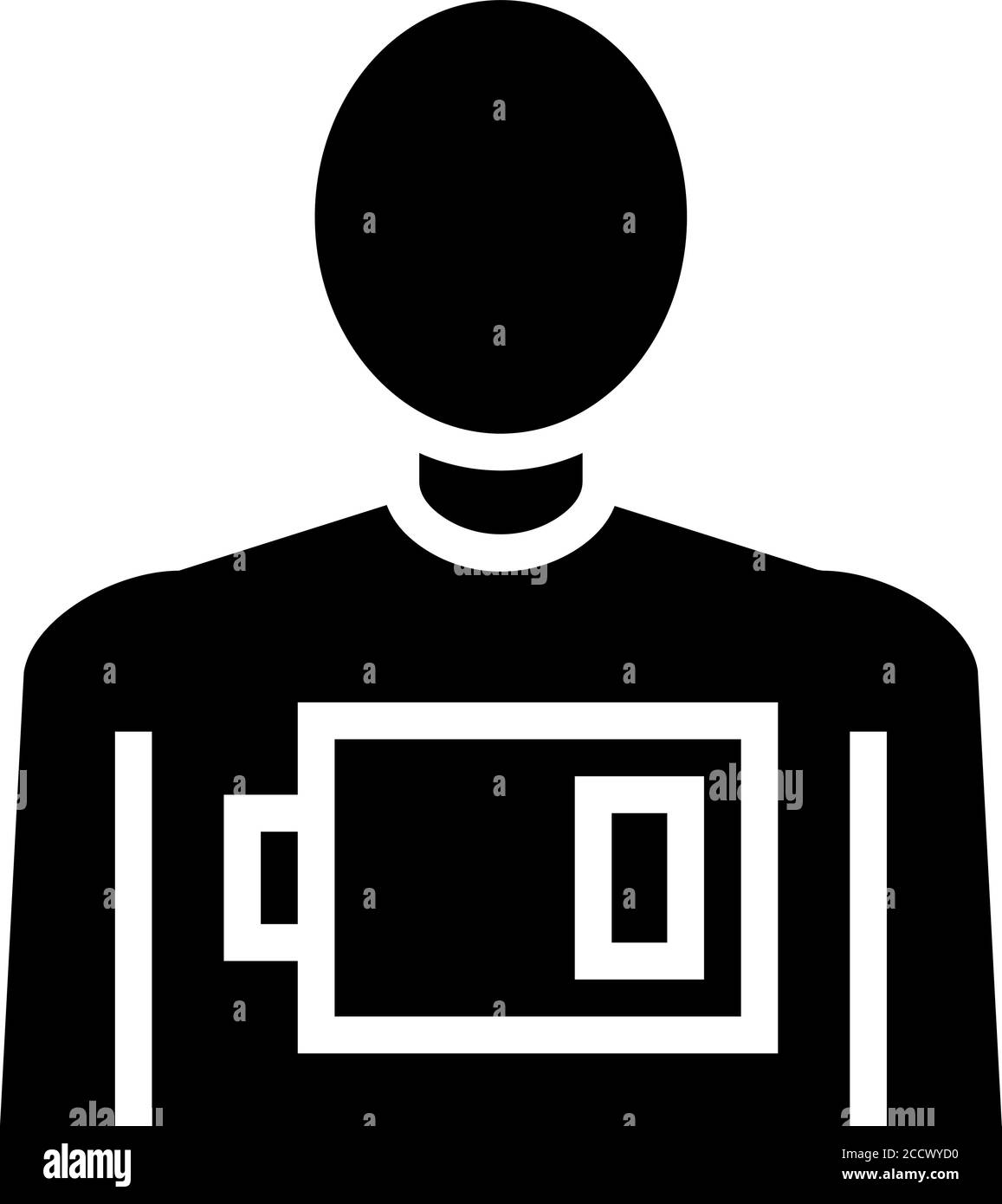 illustration vectorielle de l'icône de glyphe de batterie faible de la  prostration humaine Image Vectorielle Stock - Alamy