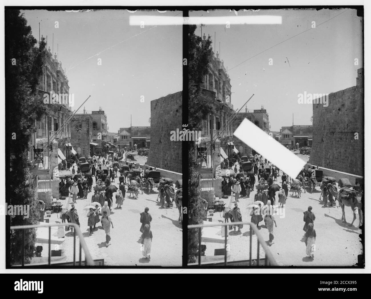 Jérusalem (El-Kouds), l'approche de la ville. L'intérieur de la scène de la porte de Jaffa à E. Banque D'Images