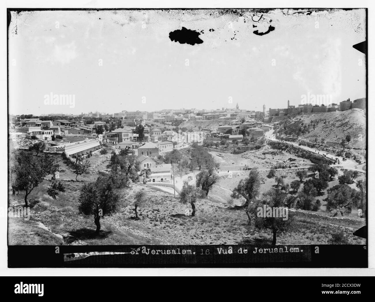 Jérusalem (El-Kouds). Première Vision de Jérusalem depuis le sud Banque D'Images
