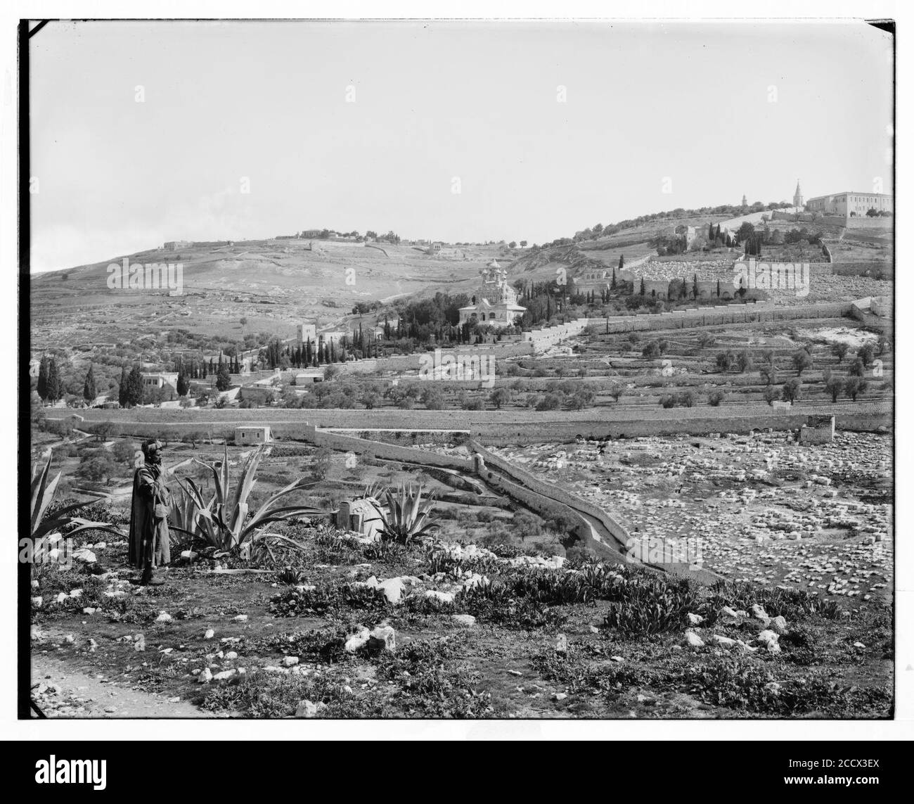Jérusalem (El-Kouds). Mont des Oliviers du sud Banque D'Images