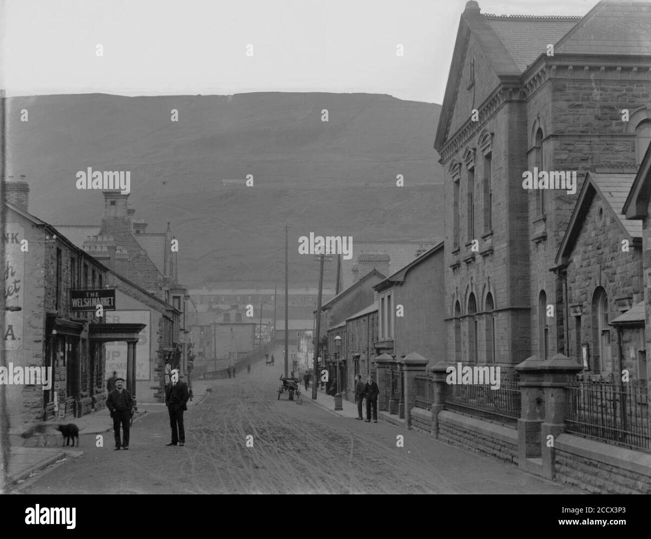 Chapelle de Jérusalem, rue de l'église vers l'est, ton Pentre, Rhondda (4641521). Banque D'Images