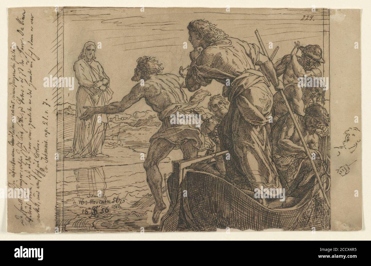 Jésus apparaissant à ses disciples sur la mer de Galilée) - JSvC (monogramme) Banque D'Images