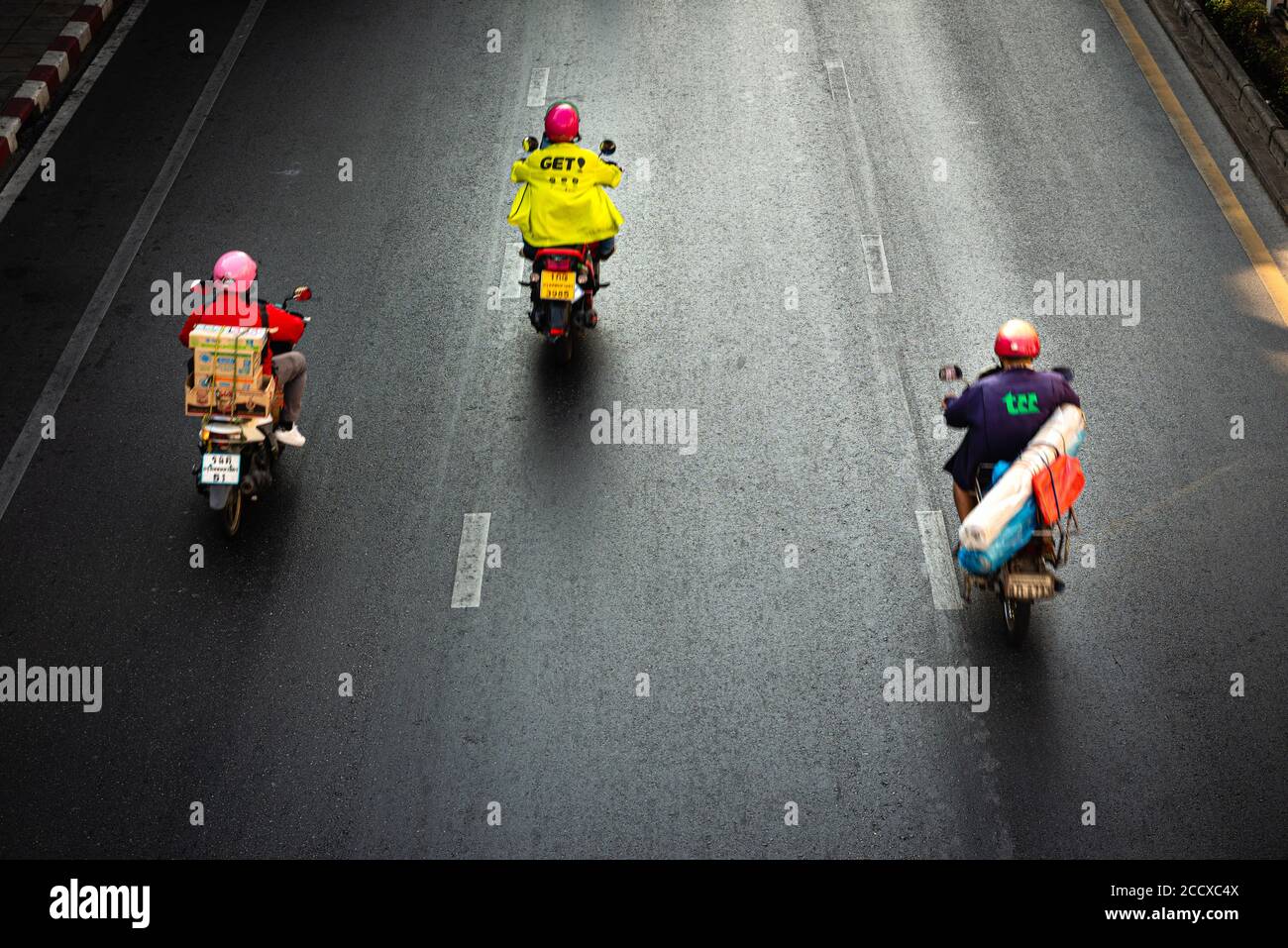 Circulation routière de Bangkok vue d'en haut Banque D'Images