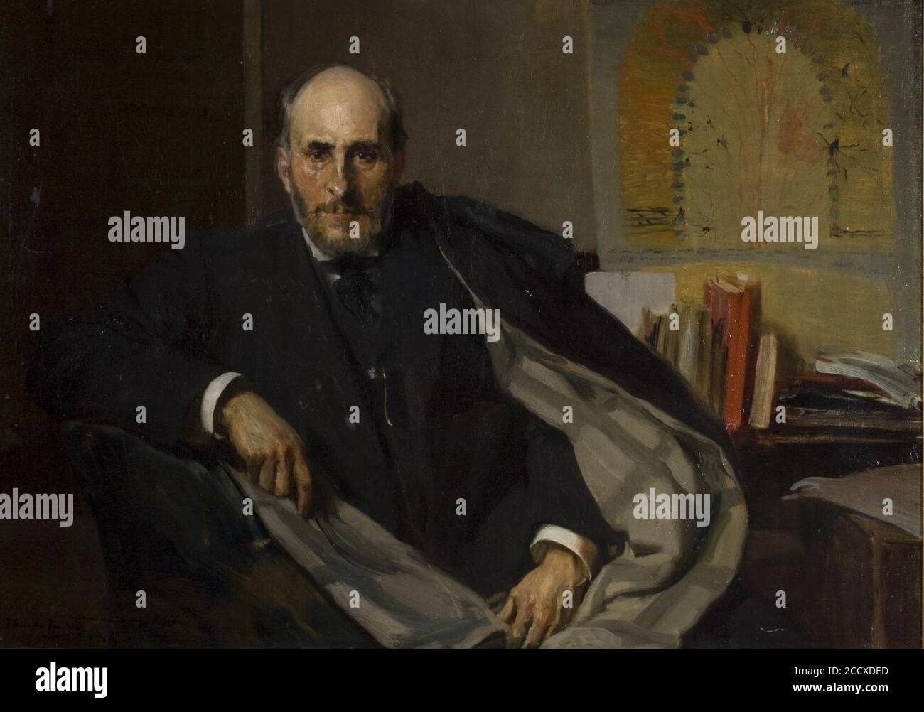 Joaquín Sorolla. Santiago Ramón y Cajal 1906. Banque D'Images