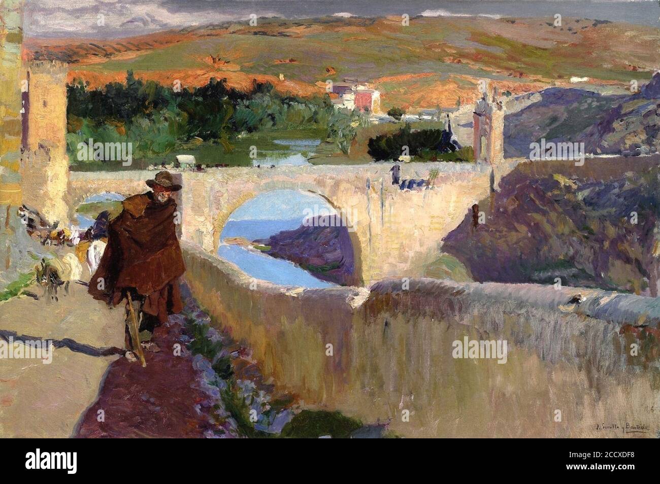 Joaquín Sorolla, El ciego de Toledo. Banque D'Images