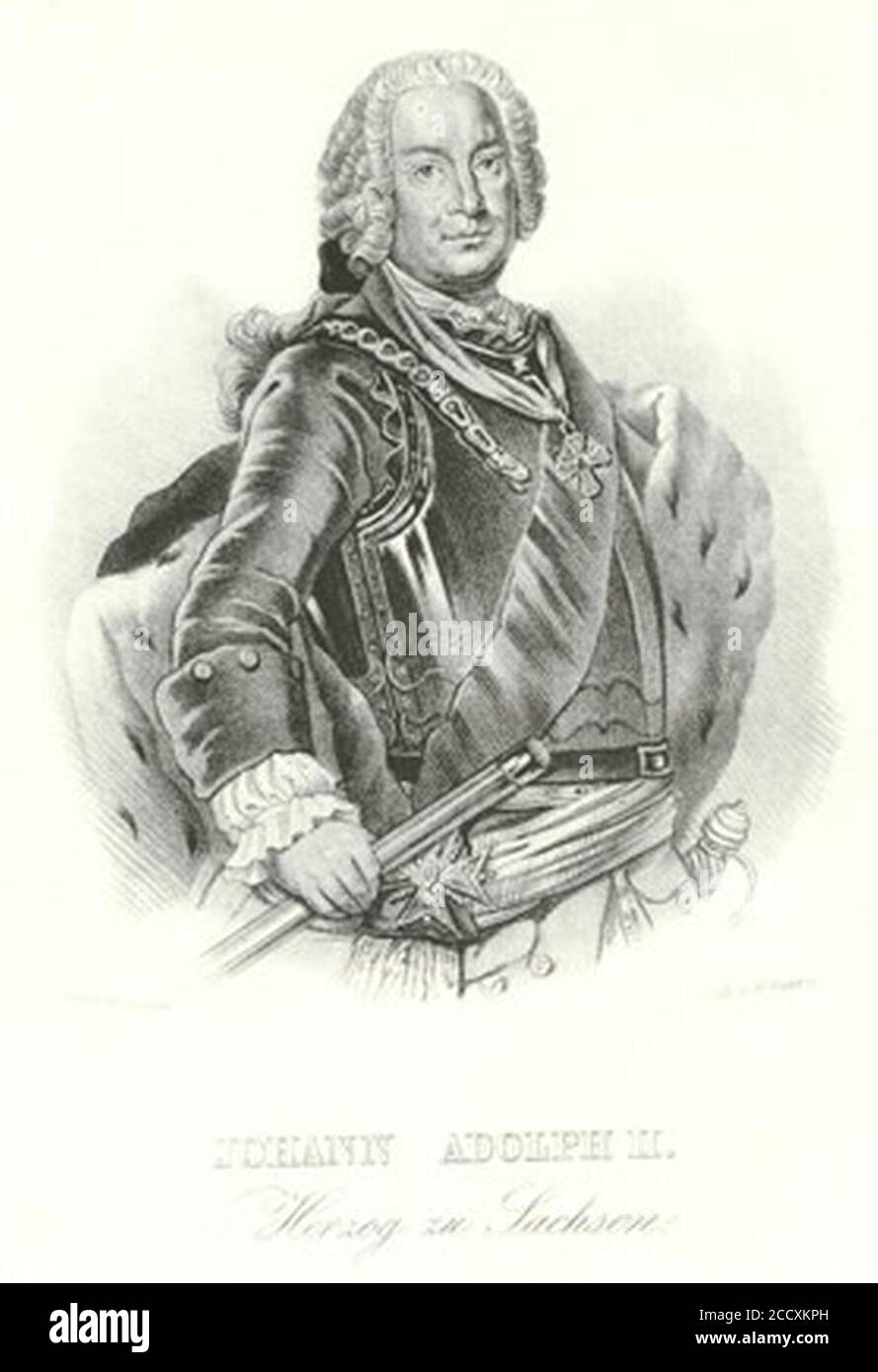 Johann Adolf II Saxe-Weissenfels. Banque D'Images
