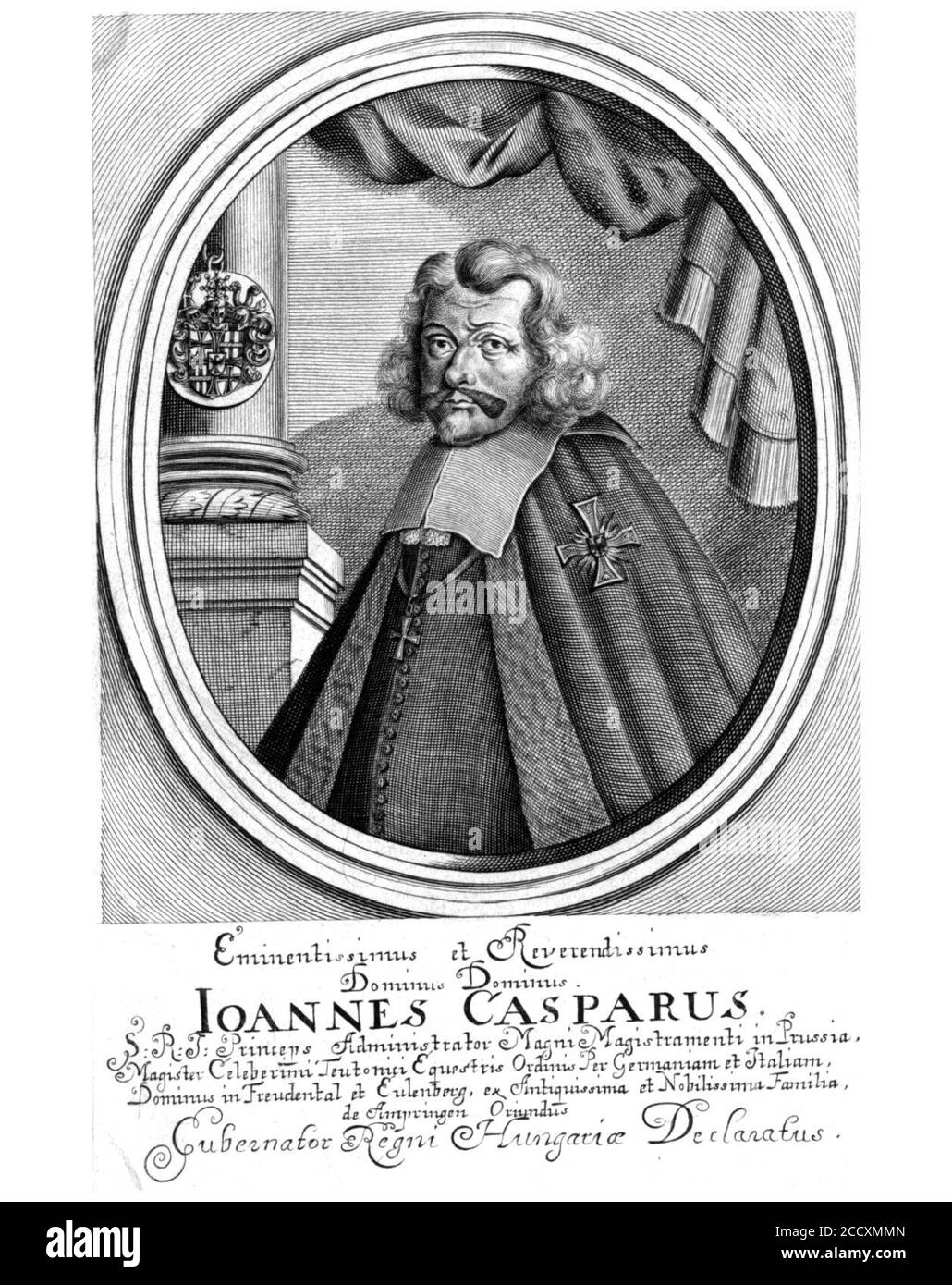 Johann Caspar von Ampringen gubernator regni Hungariae déclaratus. Banque D'Images