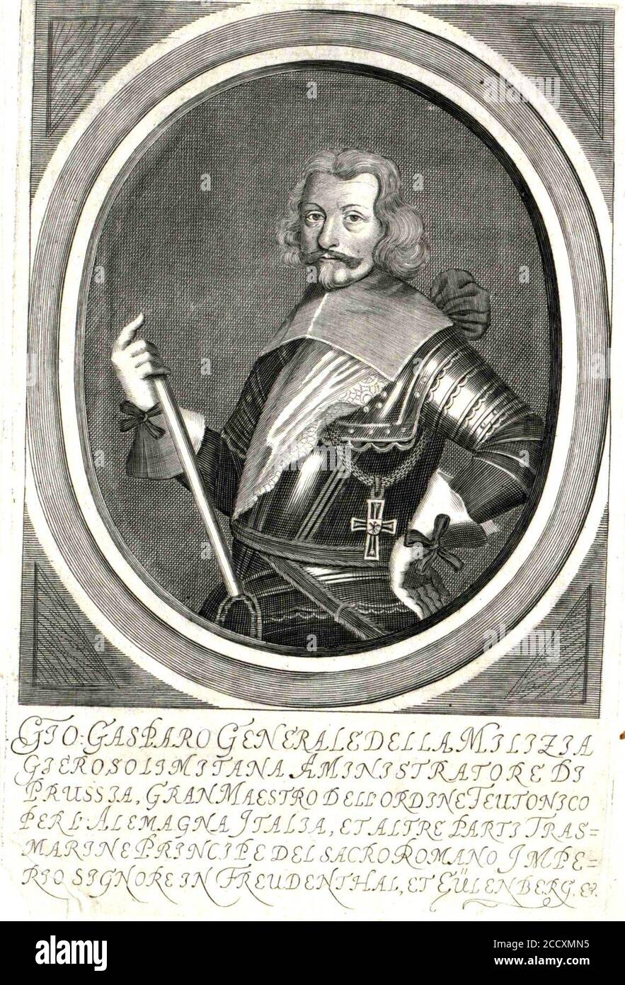 Johann Caspar von Ampringen ordensgroßmeister. Banque D'Images
