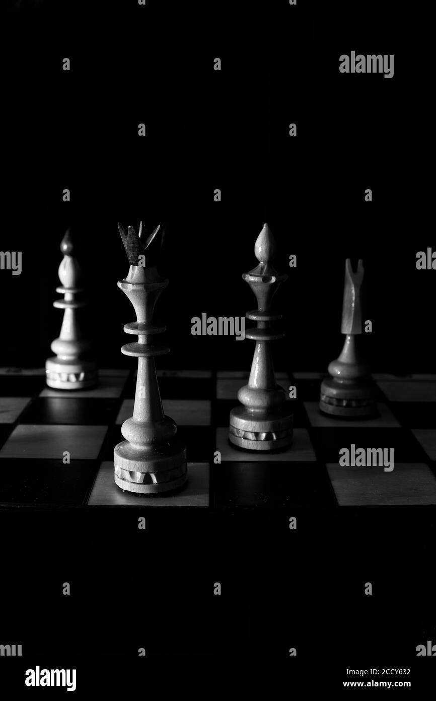 Échecs sur un plateau comme un jeu de stratégie Banque D'Images