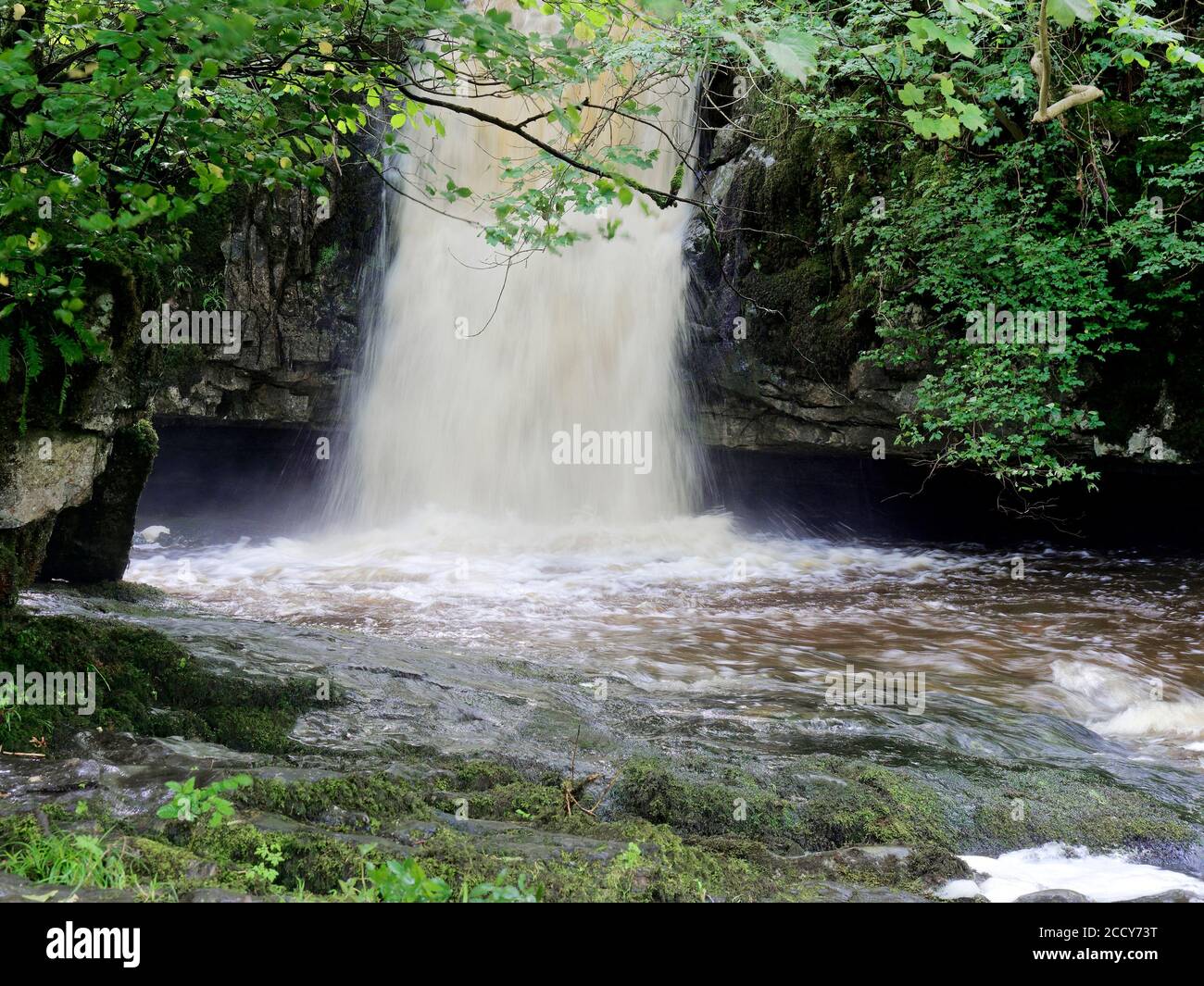 Les pittoresques chutes basses de Gastack Beck à Deepdale, près du village de Dent, dans le parc national de Yorkshire Dales, en Angleterre. Banque D'Images