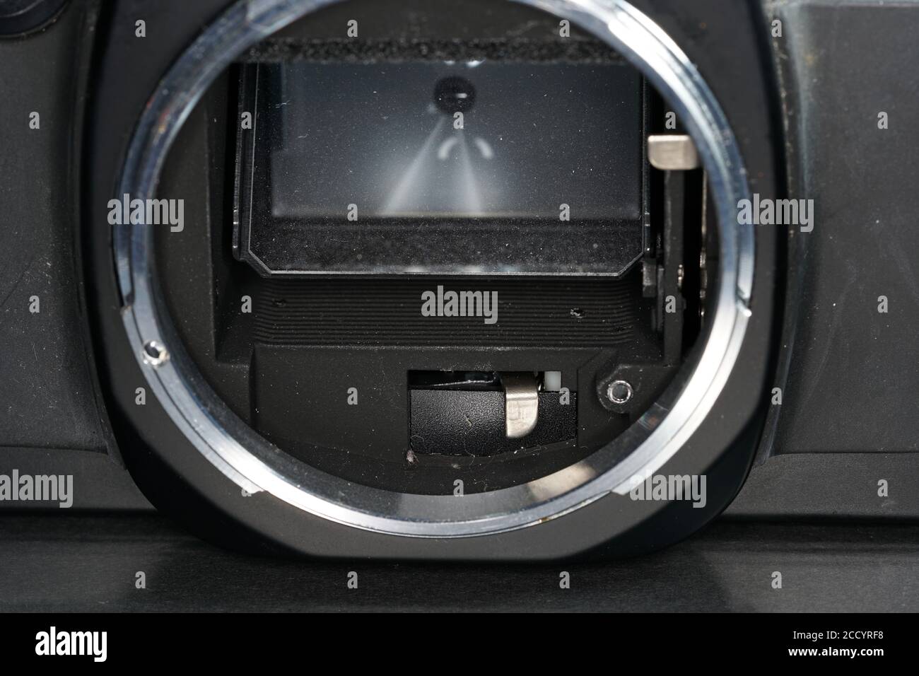 Gros plan sur un boîtier miroir d'un appareil photo Banque D'Images