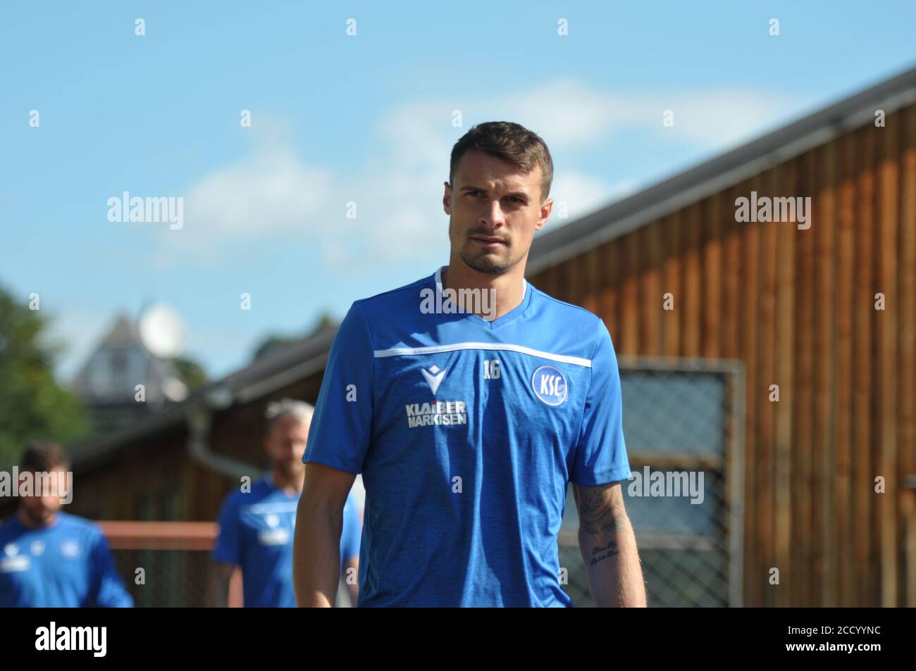 le club de deuxième ligue karlsruher sc s'entraîne pour la prochaine saison dans bad leonfelden, ksc-training Banque D'Images