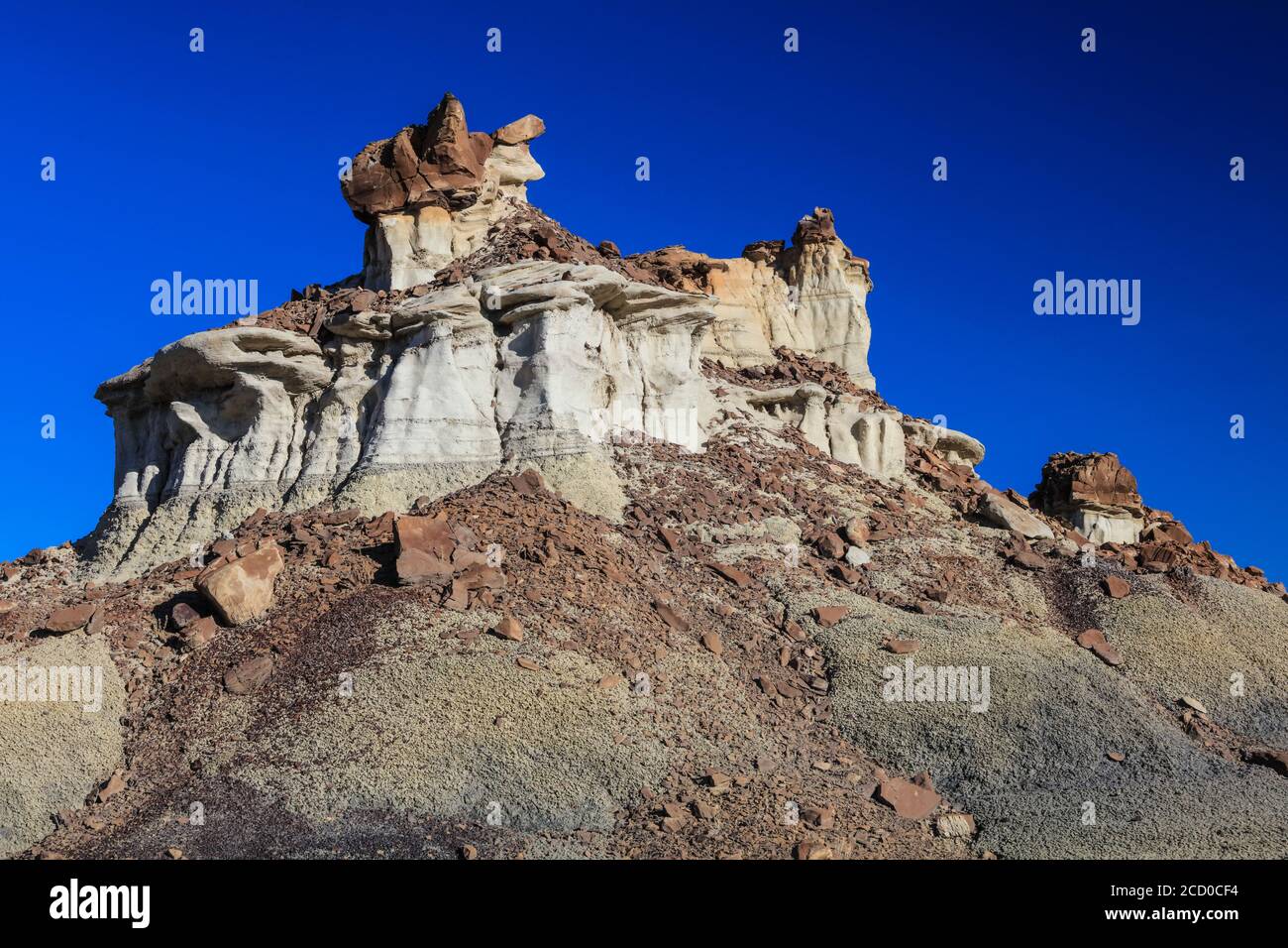 Région sauvage de Bisti de na Zin, près de Farmington, Nouveau-Mexique. Banque D'Images