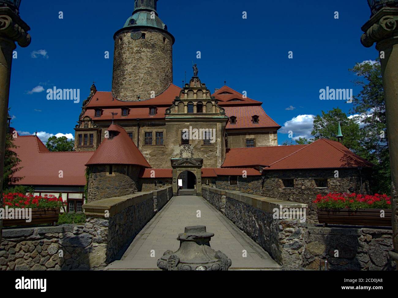 Entrée principale du château Czocha Banque D'Images