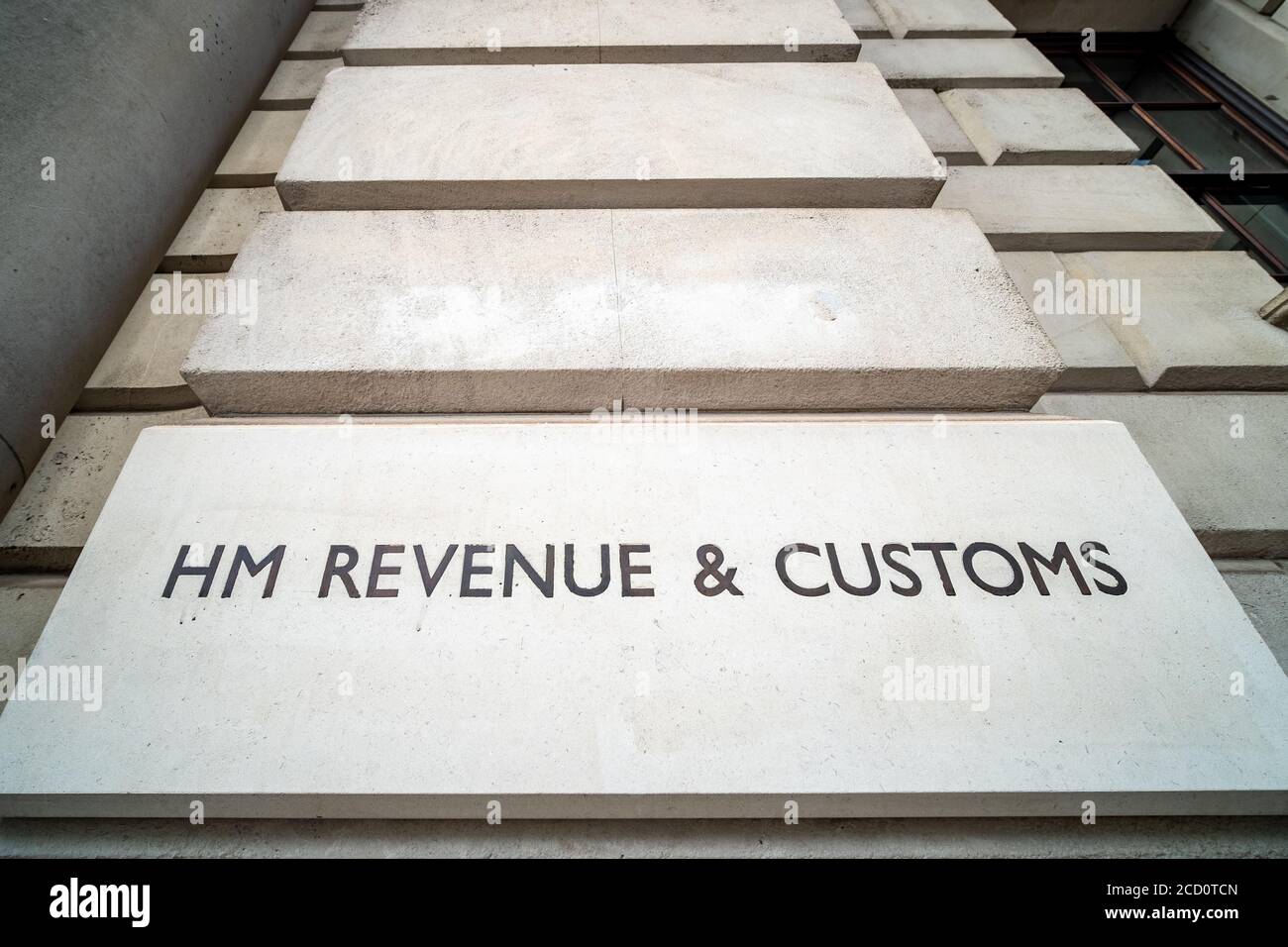 Londres- HM Revenue and Customs Building sur Whitehall, département du gouvernement du Royaume-Uni Banque D'Images