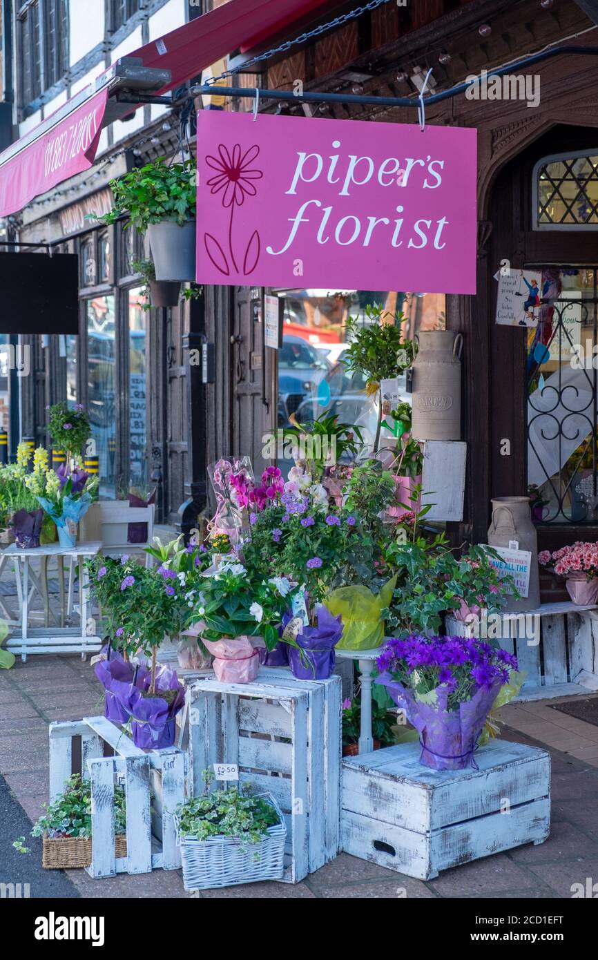 Piper's Florist Shop, Oxted, Surrey, Angleterre, GB Banque D'Images