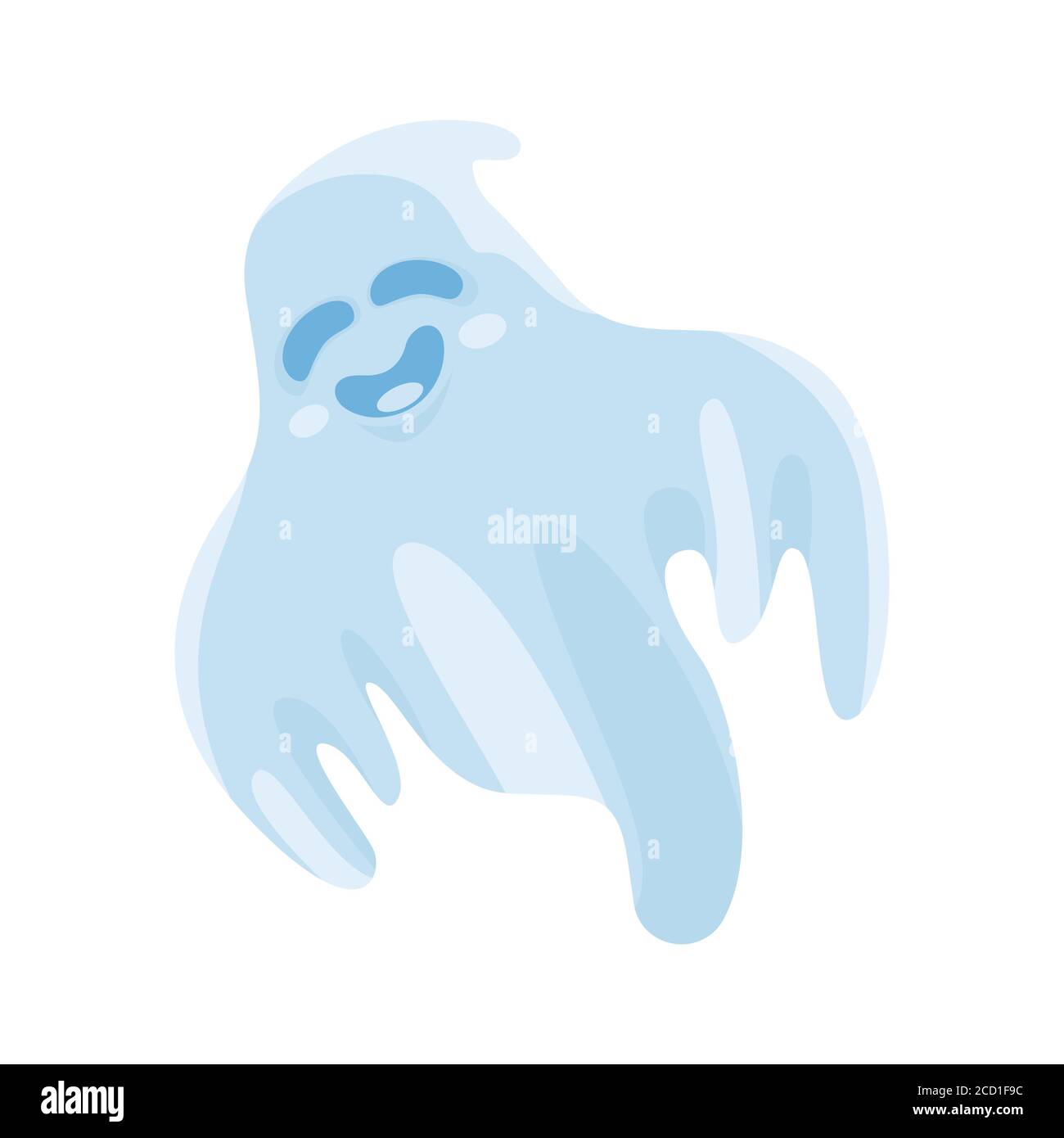 Dessin animé mignon halloween fantôme. Illustration vectorielle. Illustration de Vecteur