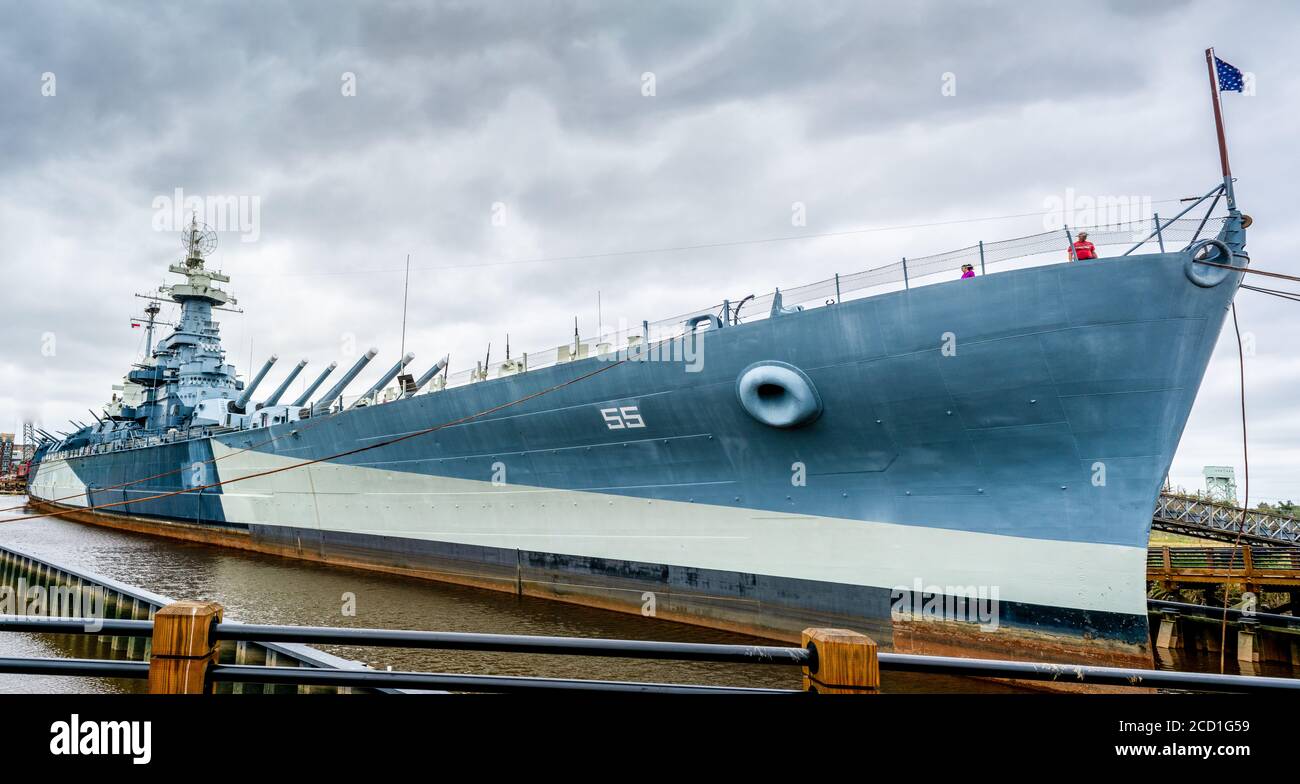 Wilmington Caroline du Nord États-Unis août 5 2019 USS North Carolina BB55 Banque D'Images