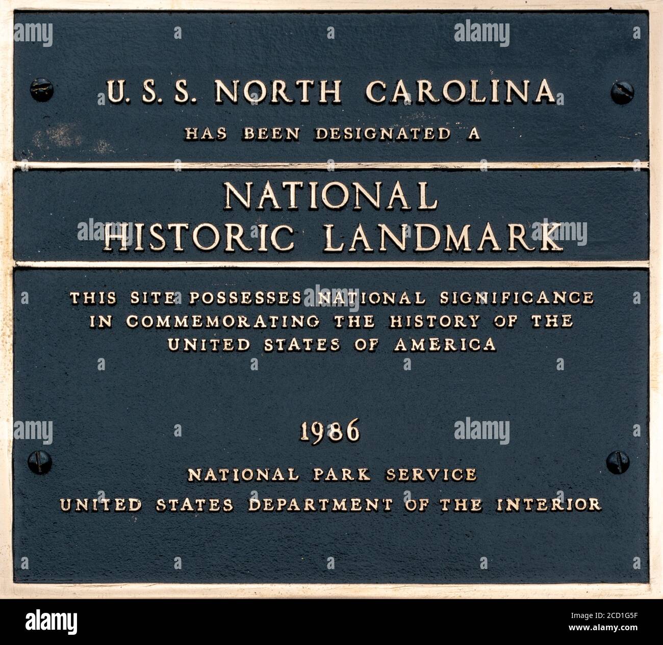 Wilmington, Caroline du Nord/États-Unis - août 5 2019 : USS North Carolina (BB-55) Banque D'Images