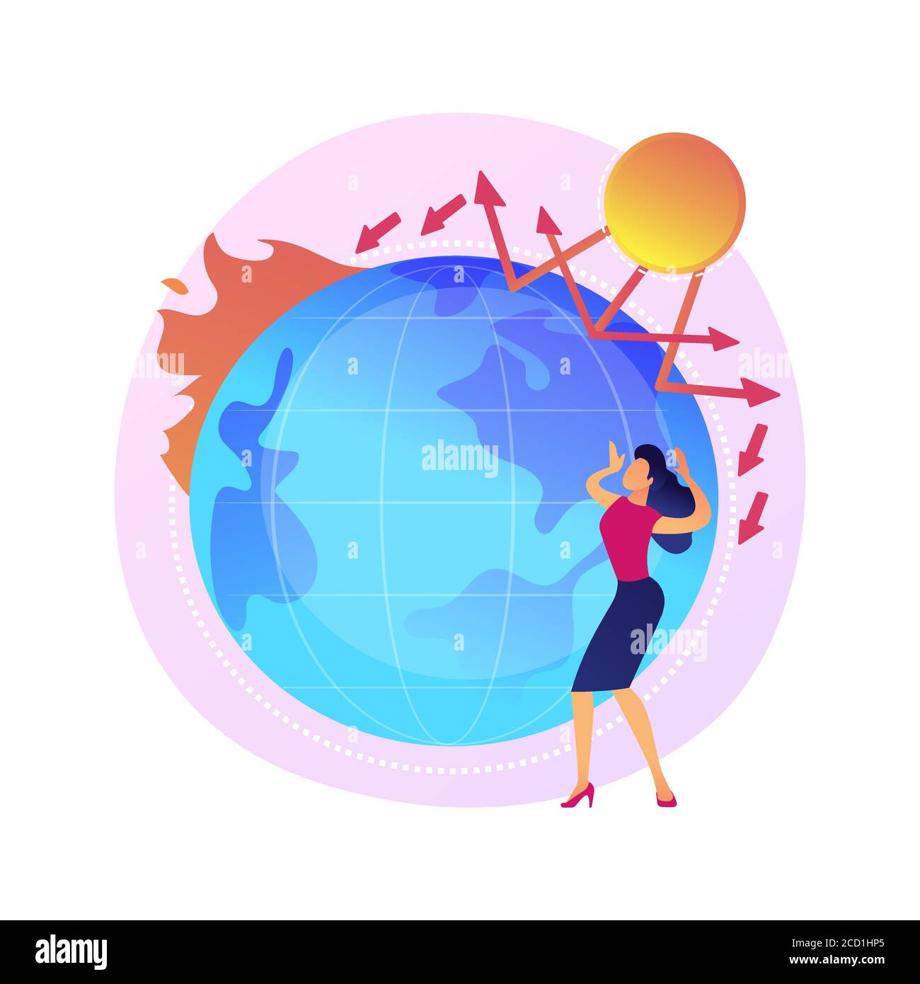 Illustration vectorielle abstraite de concept d'effet de serre. Illustration de Vecteur