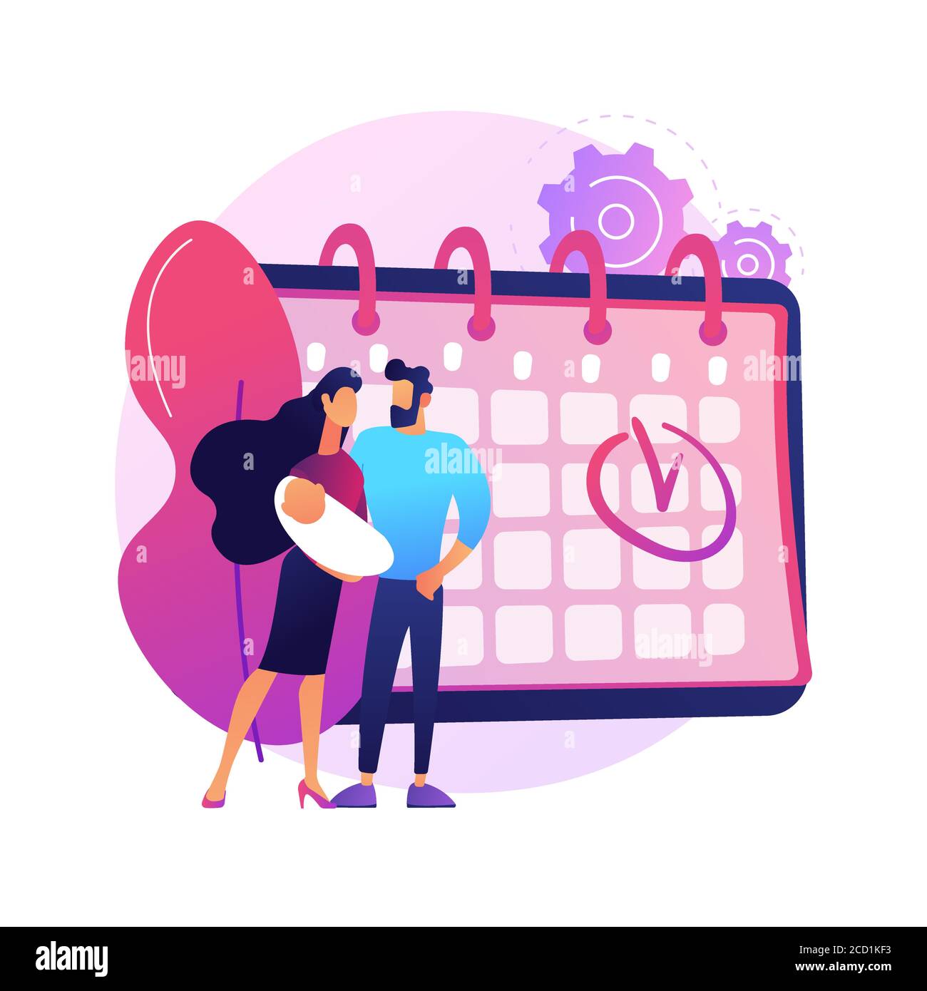 Illustration du vecteur de concept abstrait du congé parental. Illustration de Vecteur