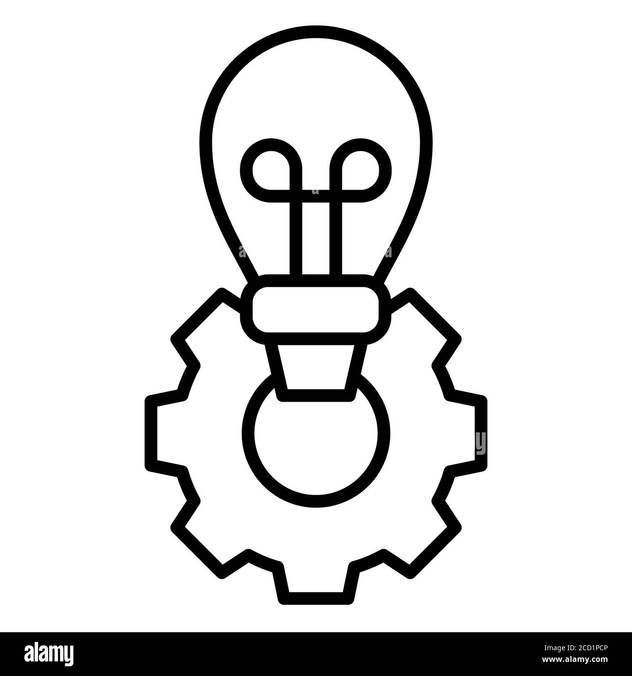 Icône de ligne d'analyse des données du moteur intelligent Banque D'Images