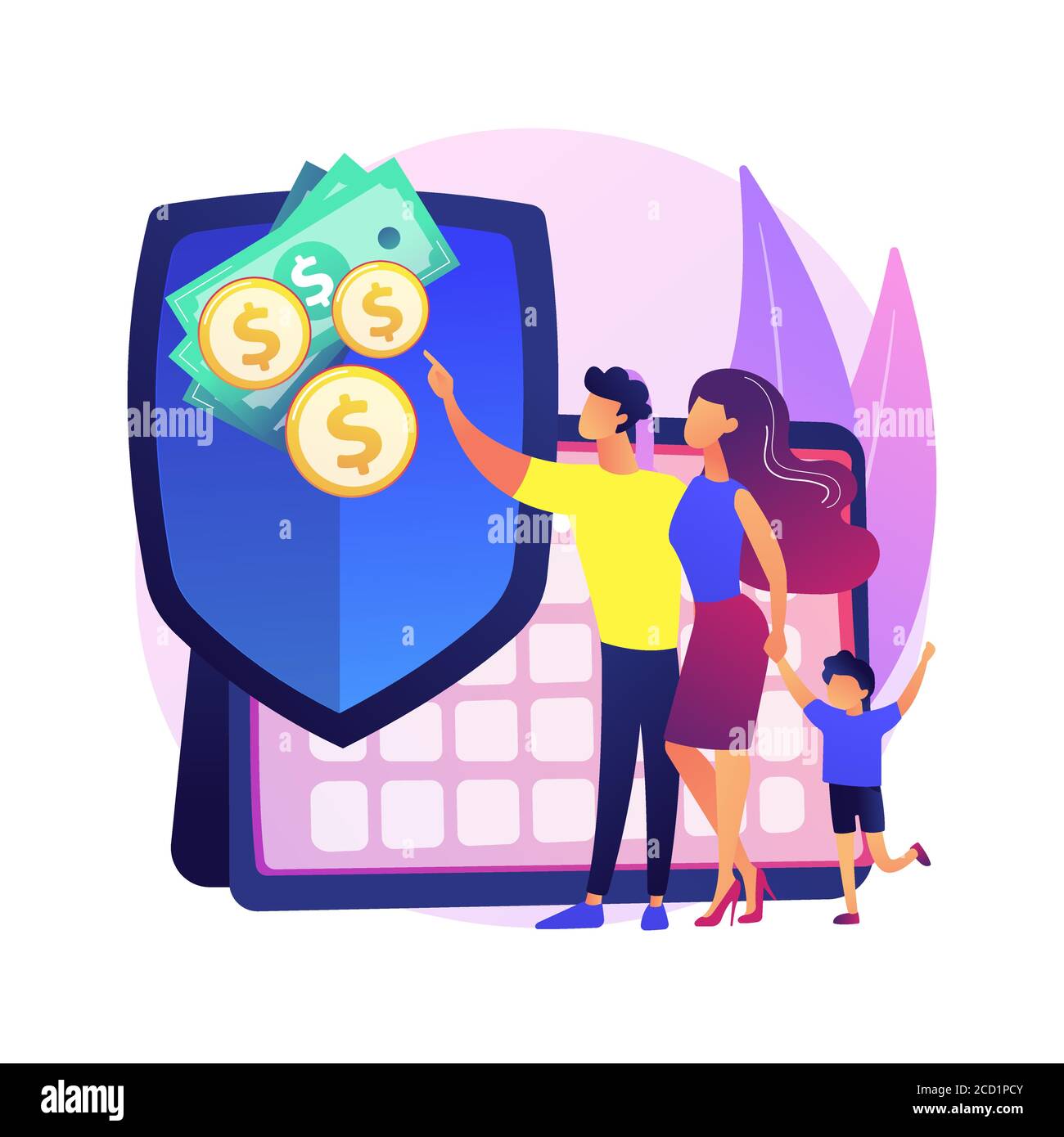 Illustration du vecteur de concept abstrait de l'allocation parentale. Illustration de Vecteur