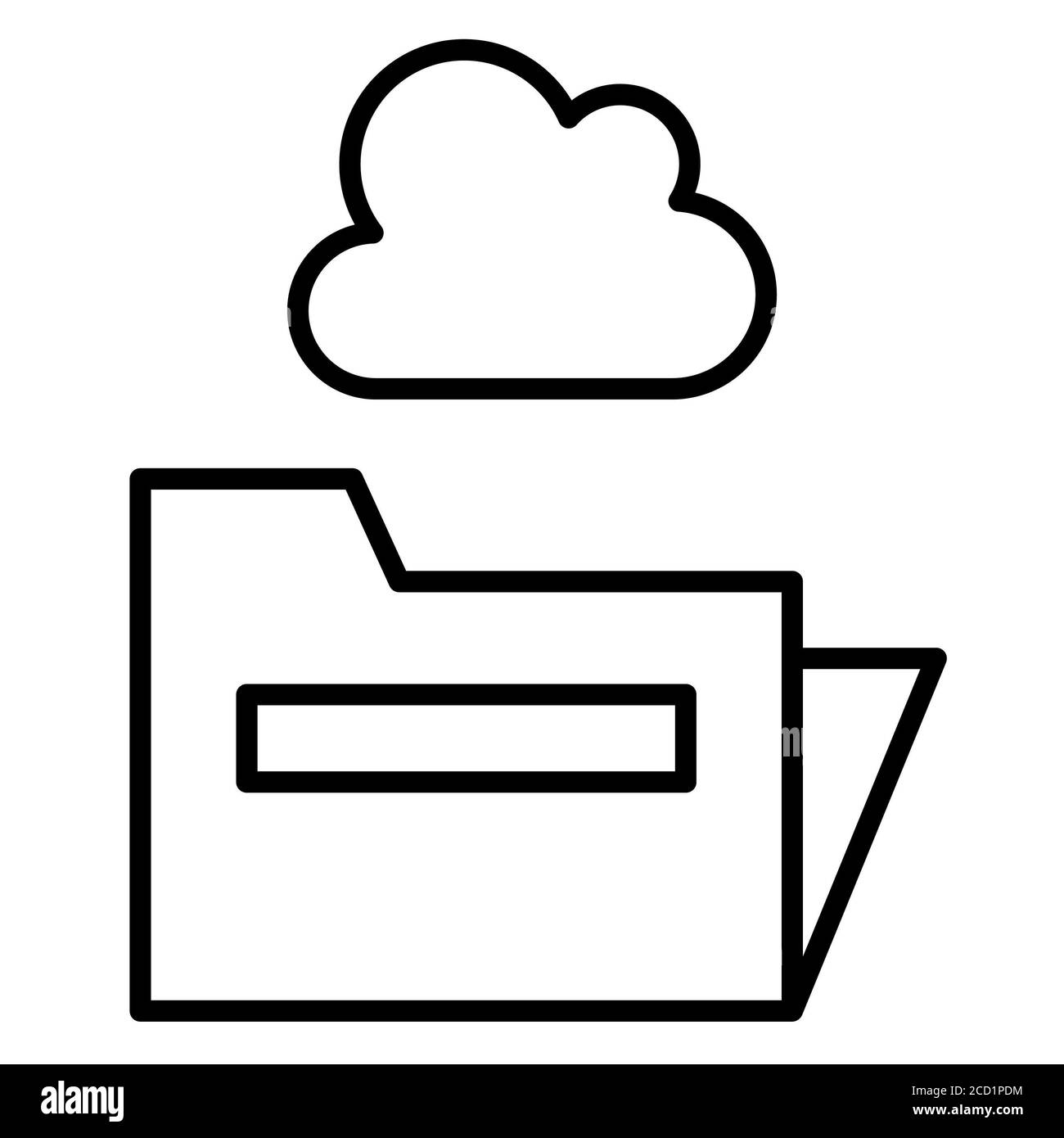 Icône ligne d'analyse des données du fichier Cloud Banque D'Images