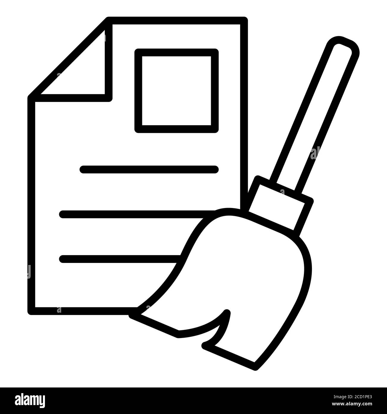 Icône Data Cleaning dat CLDATA Analytics Line Banque D'Images