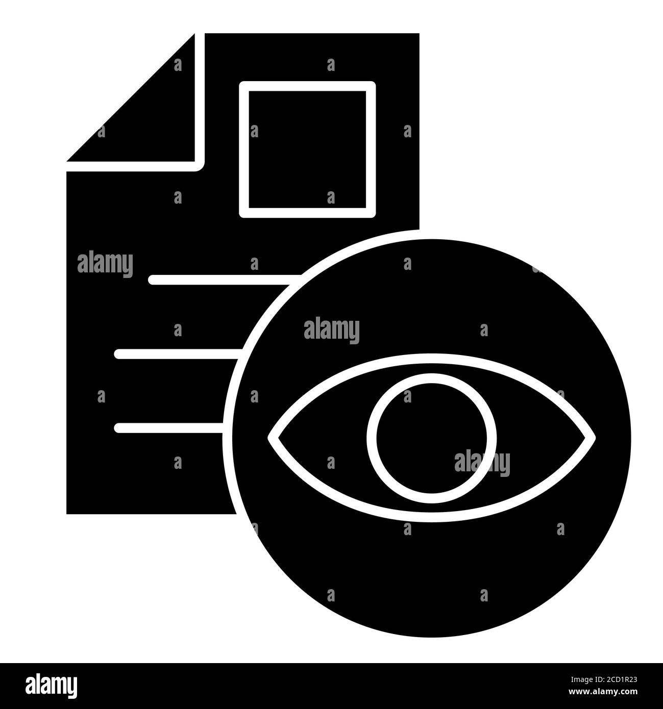 Visualisation des données Data Analytics icône Glyph Banque D'Images