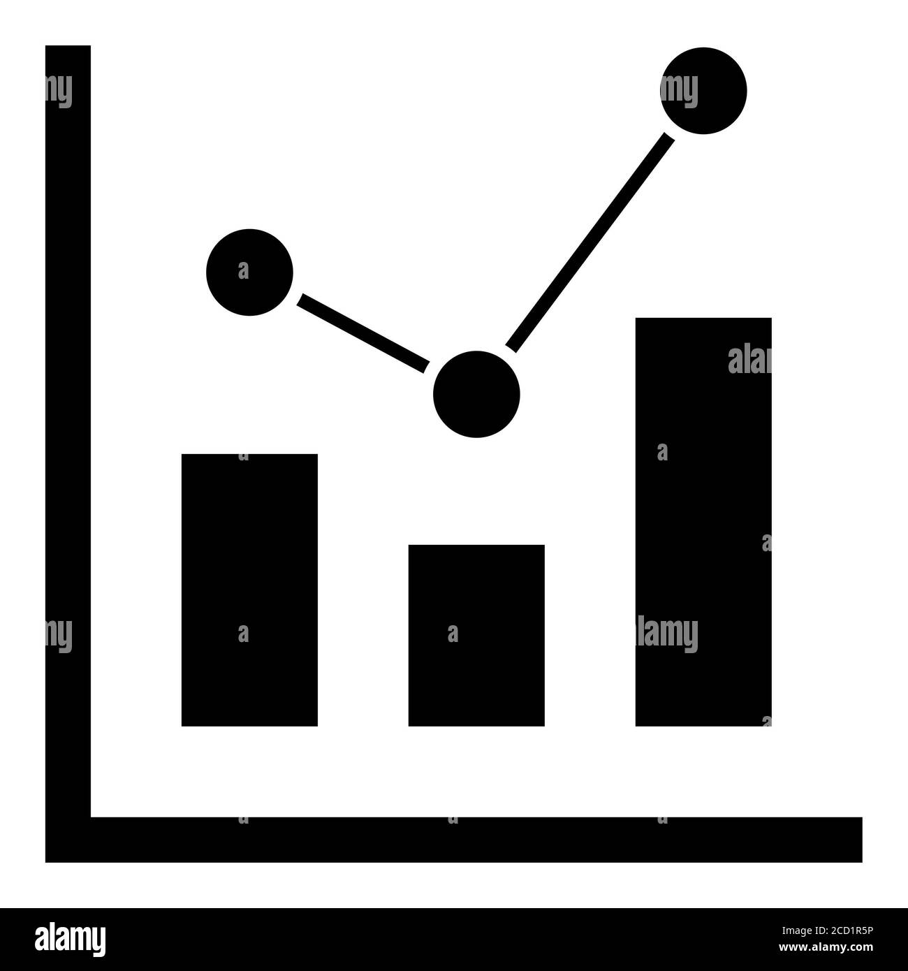 Icône Glyph Data Chart Data Analytics Banque D'Images